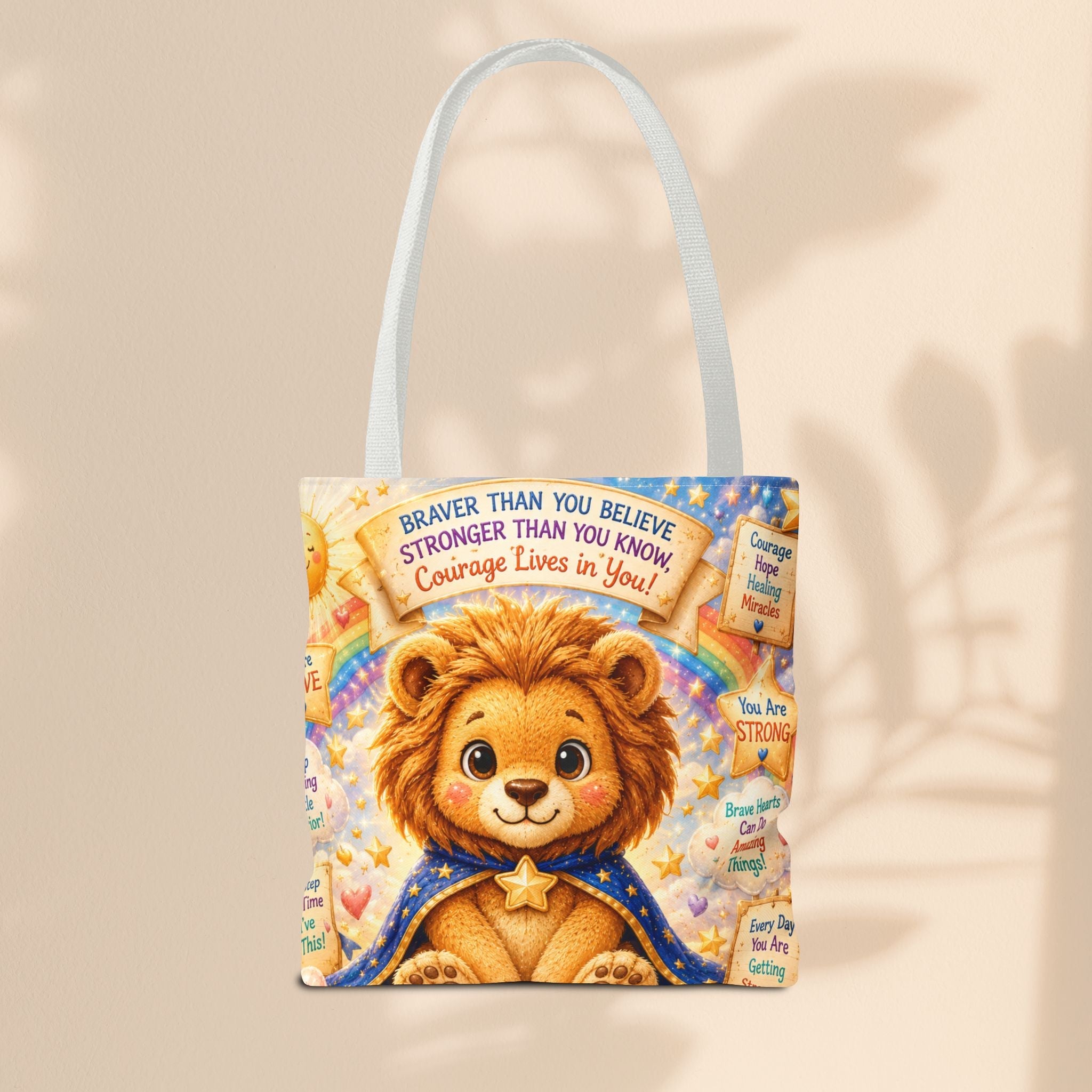 Cute Courage Lion Tote Bag | Brave Buddies™