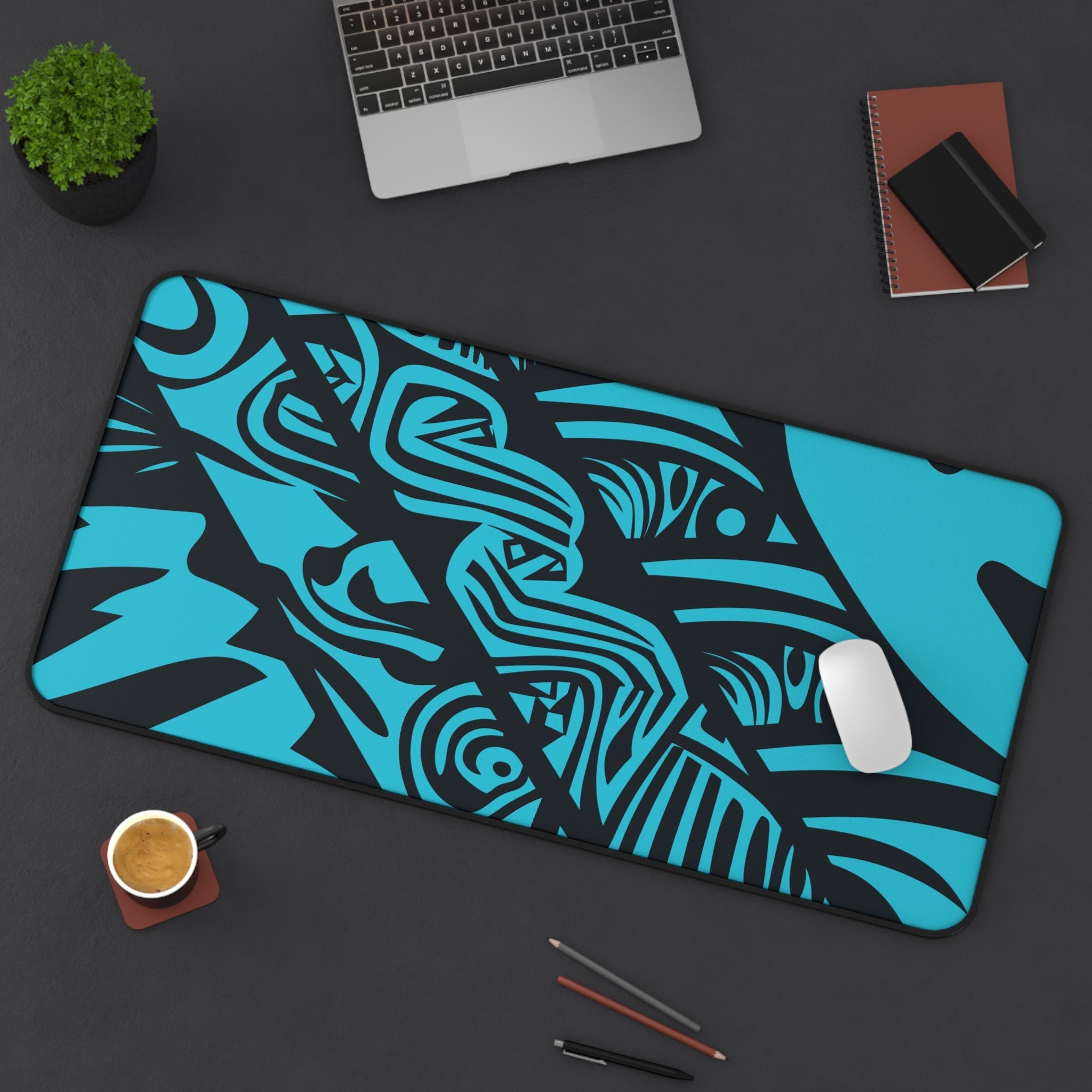 Desk Mat - Tribal Blue