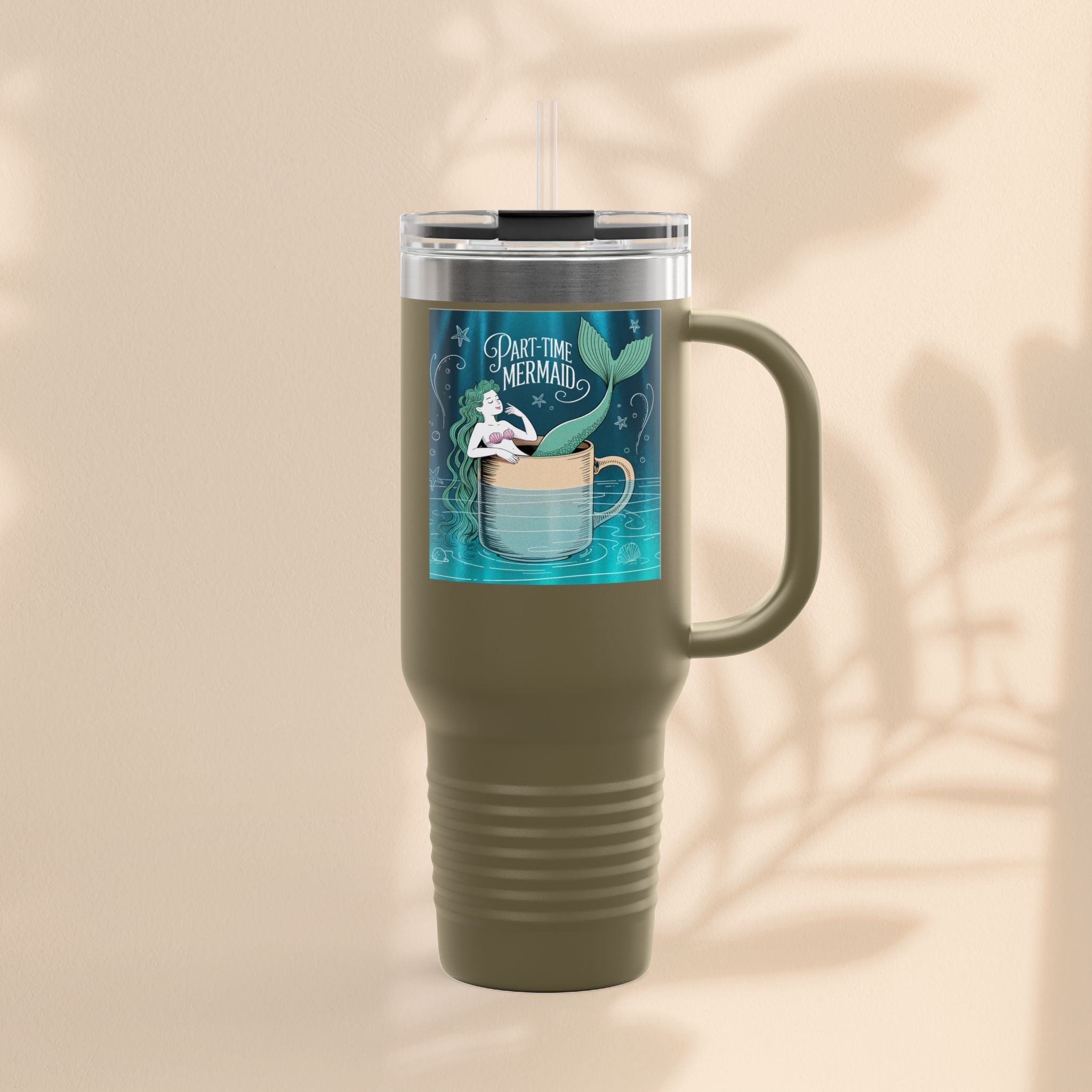 Charming Mermaid Insulated Travel Mug, 40oz - Perfect for Road Trips, Beach Days, and Gifts for Ocean Lovers, Travel Mug, Unique [...]