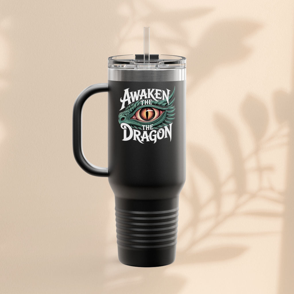 Dragon Insulated Travel Mug | 40oz | Awaken The Dragon | Perfect for Coffee Lovers, Eco-Friendly Designs