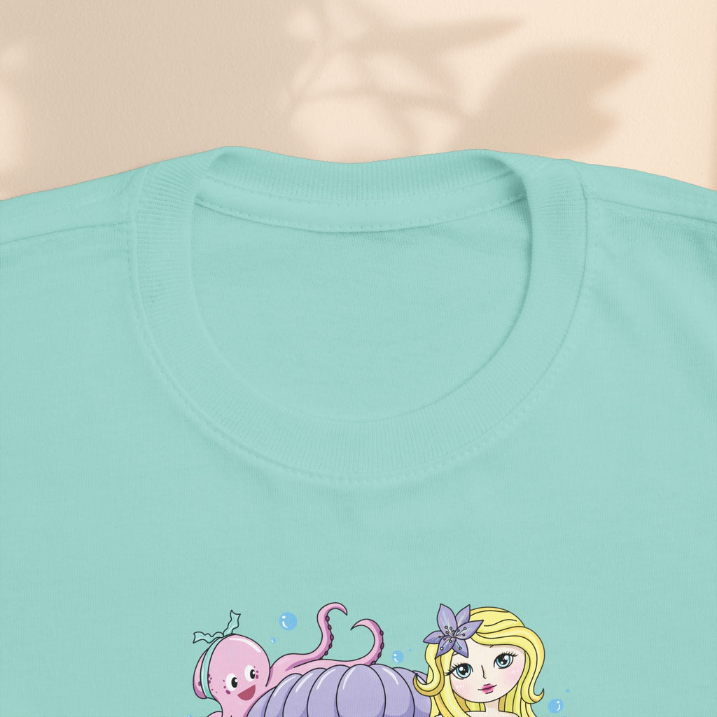 Age 6 Toddler Tee with Mermaid & Octopus Design - Birthday Celebration