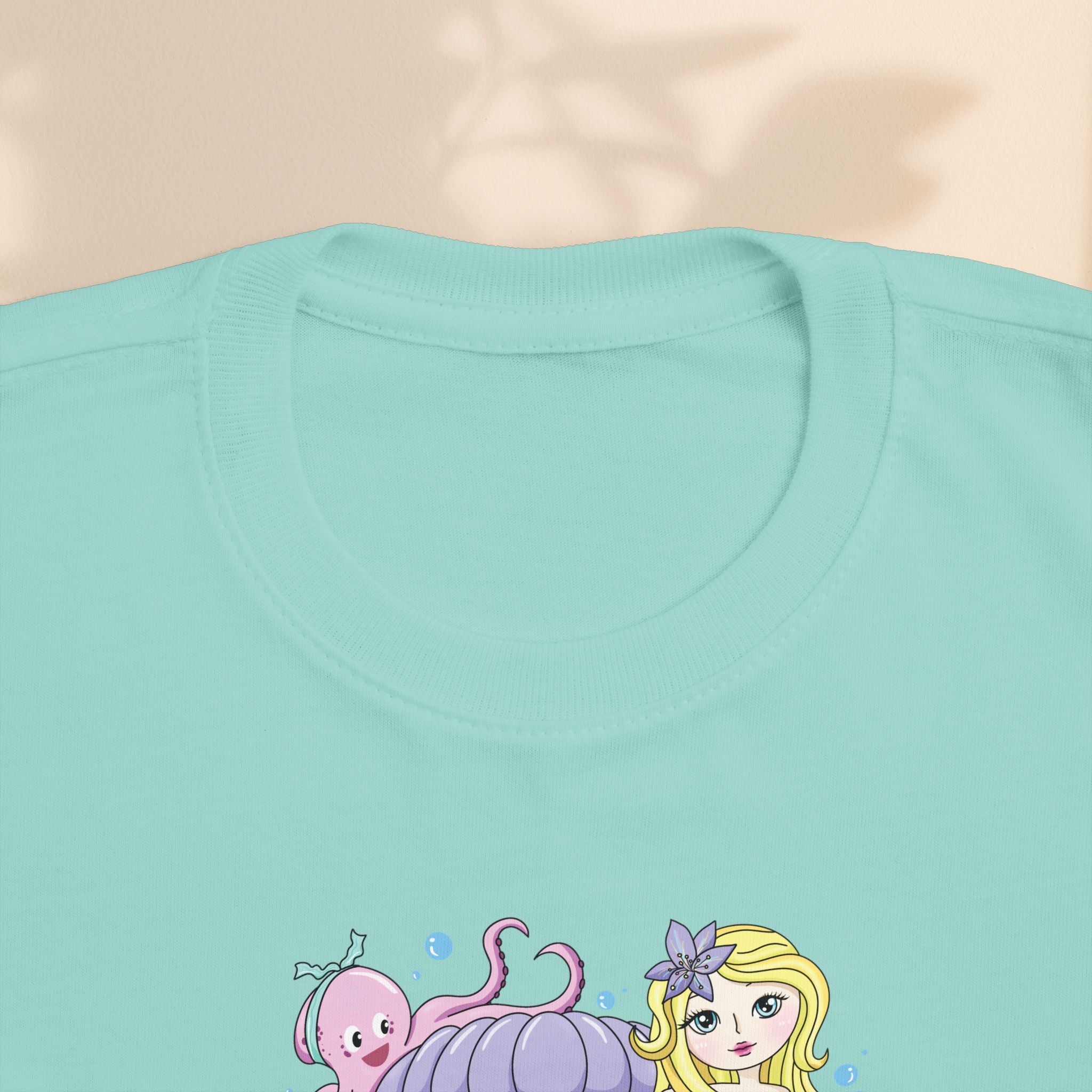 Age 6 Toddler Tee with Mermaid & Octopus Design - Birthday Celebration