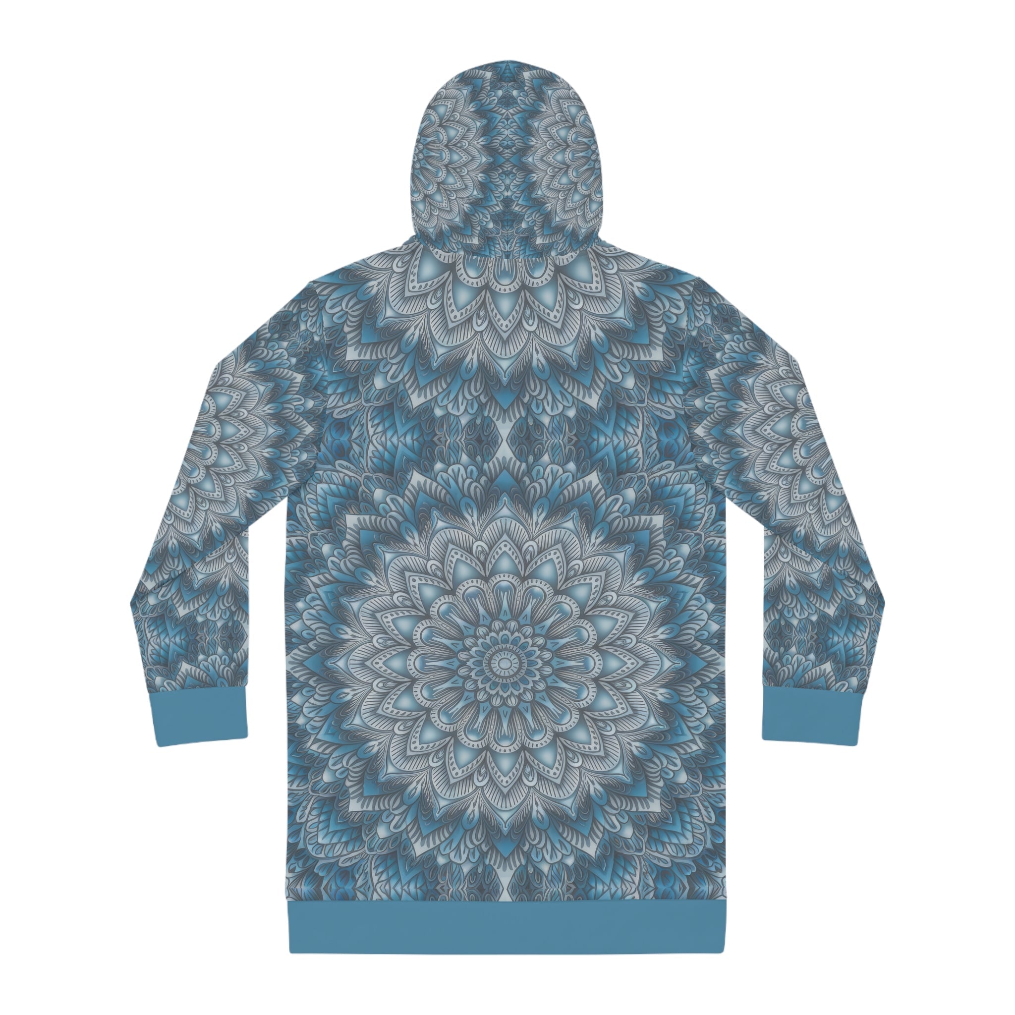 Blue Mandala Hoodie Dress