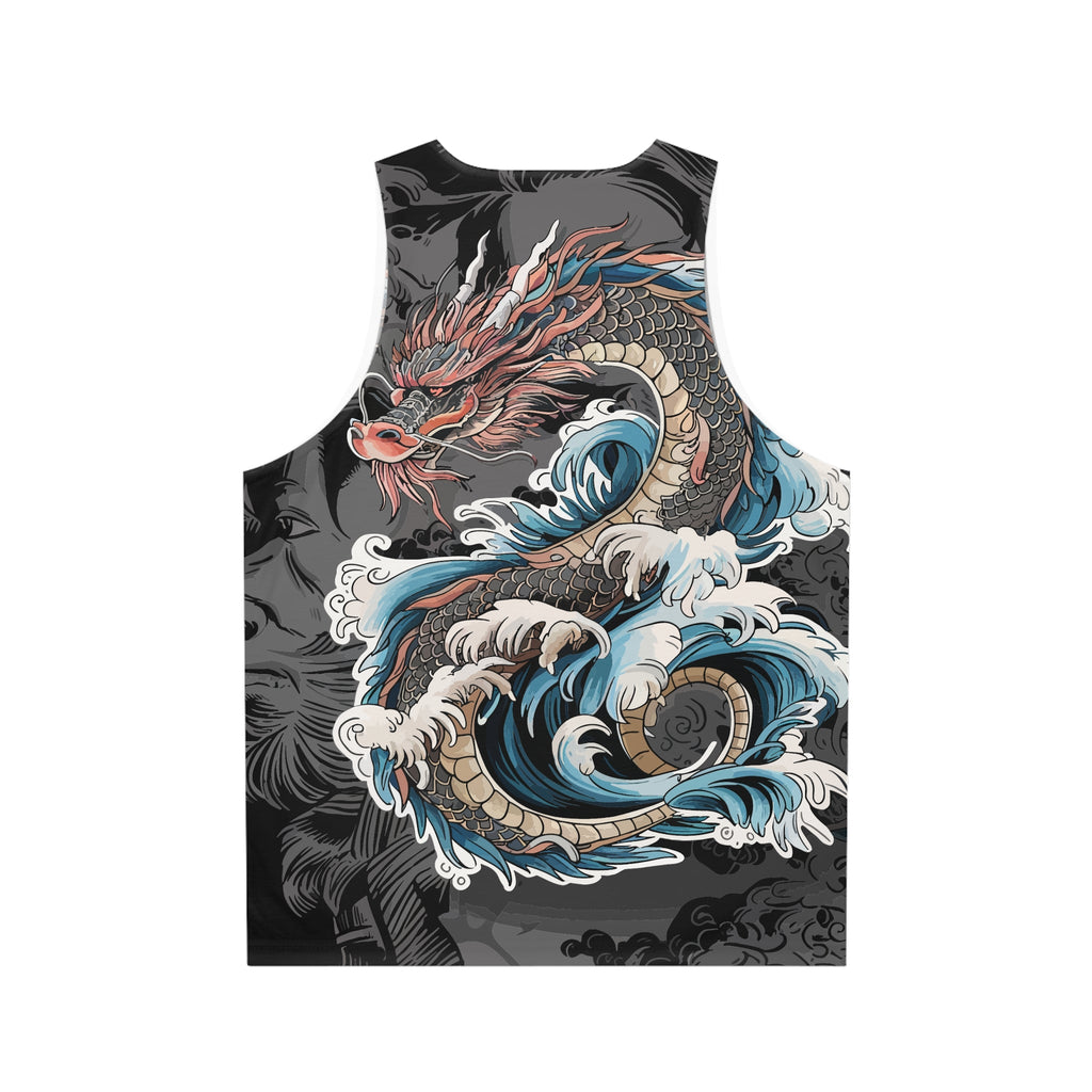 Dragon Wave Unisex Tank Top - Bold Graphic Design for Summer Adventures