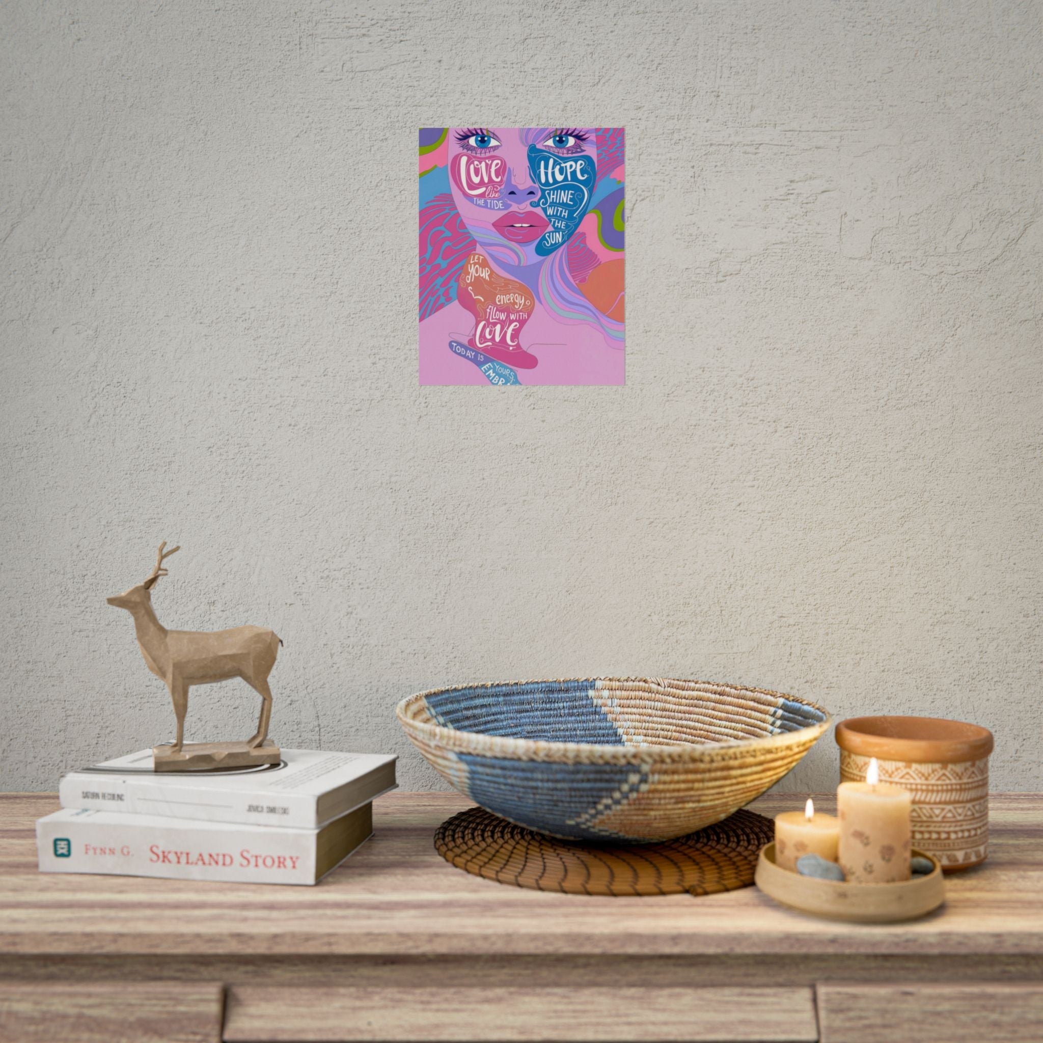 Inspirational Quote Rolled Posters - Colorful Love & Hope Design