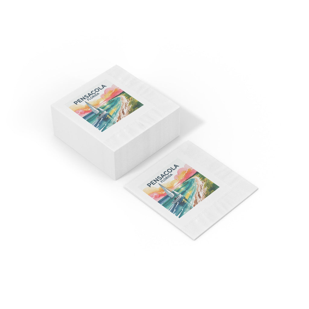 Pensacola Florida Coined Napkins – Beach Vibes, Perfect for Parties
