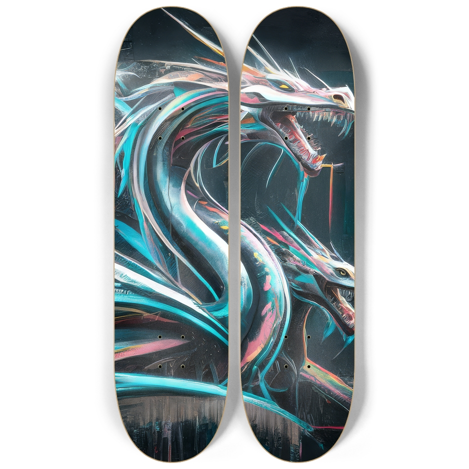 2 Skateboard Series Art - Wyrm Fangs