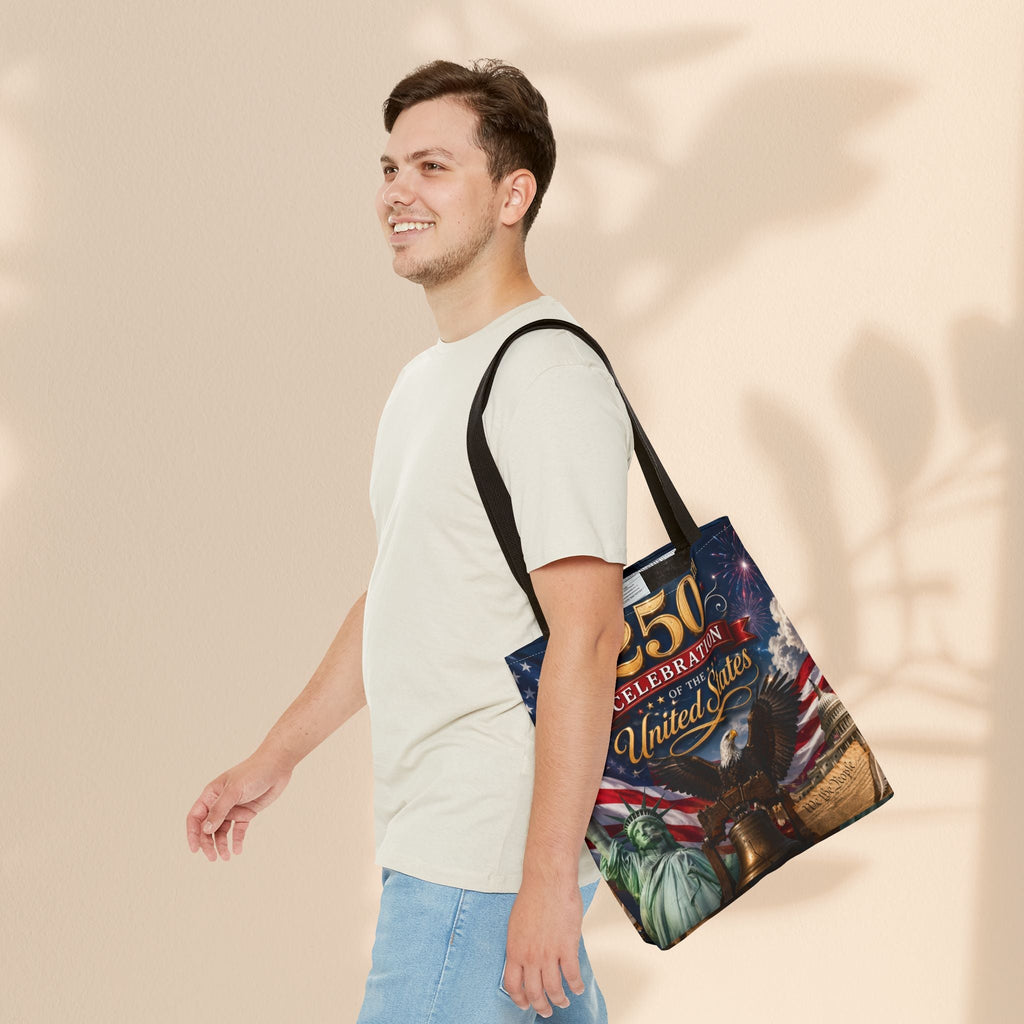 Patriotic American Flag & Eagle Tote Bag — 250th United States Celebration