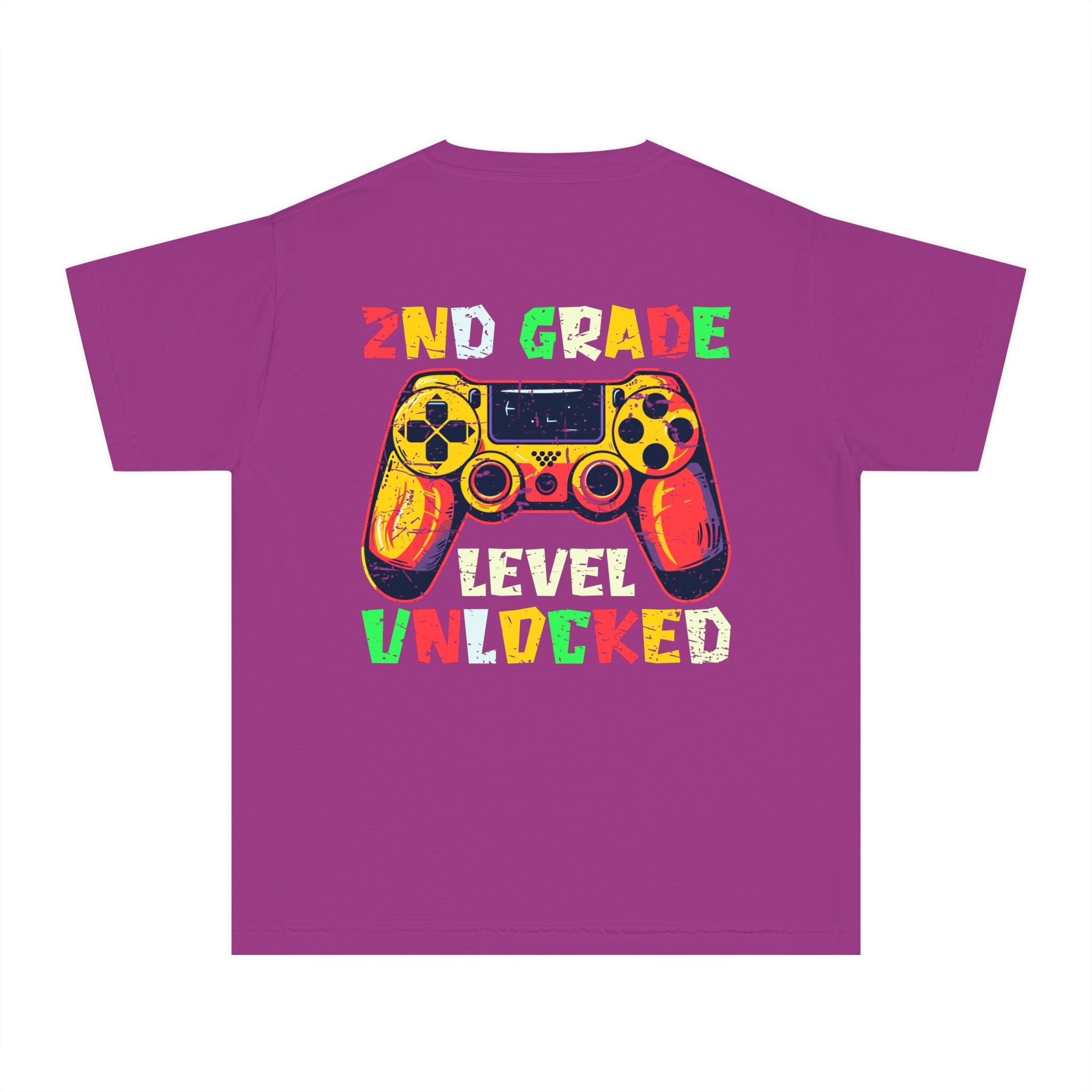 Gaming Graduation Youth Tee - 2nd Grade Level Unlocked