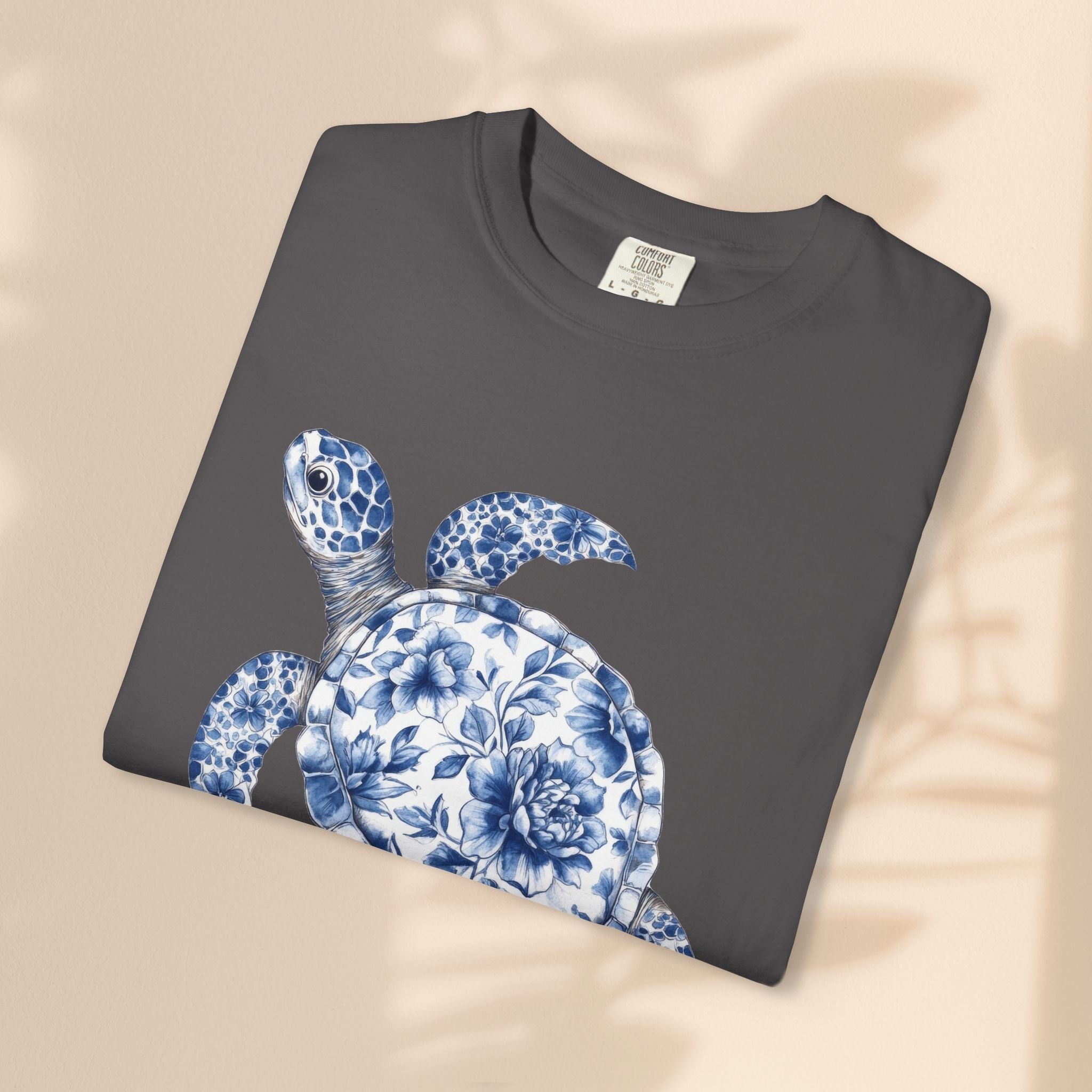 Blue Toile Turtle Unisex T-Shirt - Eco-Friendly Summer Style