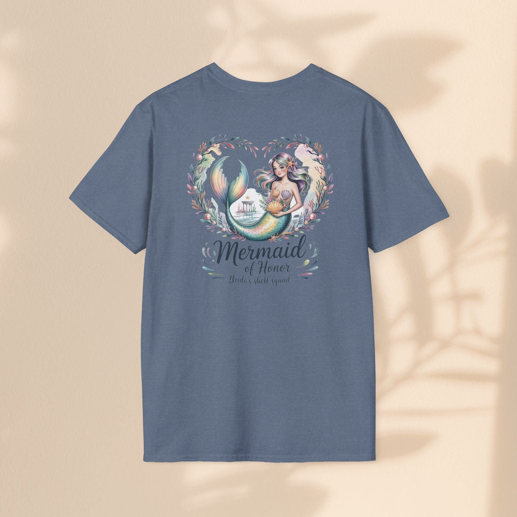 Maid of Honor Mermaid T-Shirt, Ocean Lover Tee, Beach Party Outfit, Gift for Sea Enthusiasts, Mermaid wedding tee