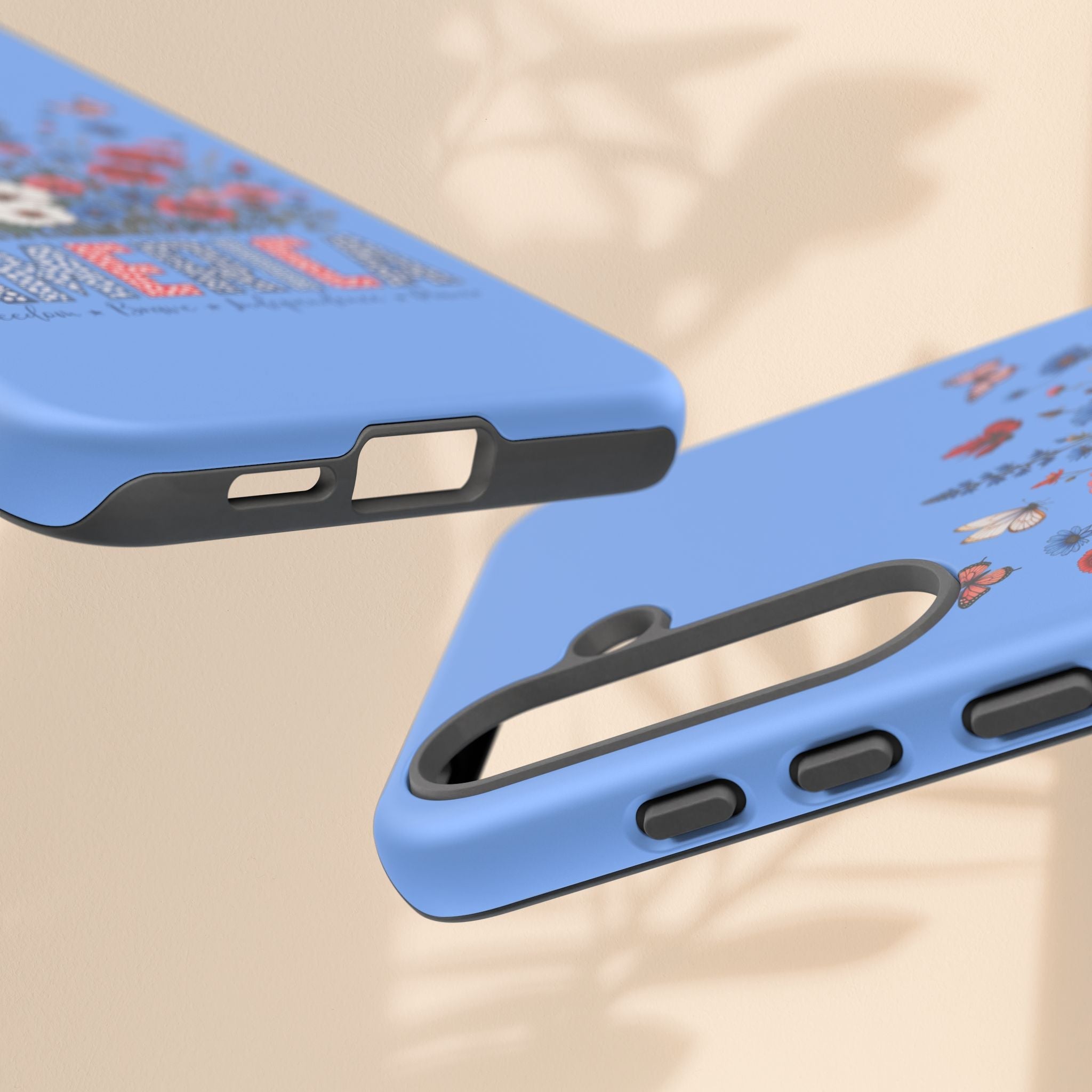 Floral America Phone Case - Tough Cases for Style & Protection