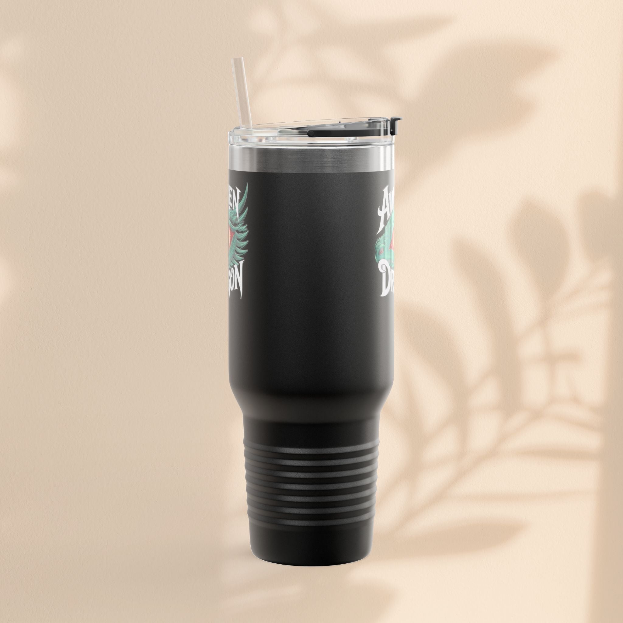 Dragon Insulated Travel Mug | 40oz | Awaken The Dragon | Perfect for Coffee Lovers, Eco-Friendly Designs