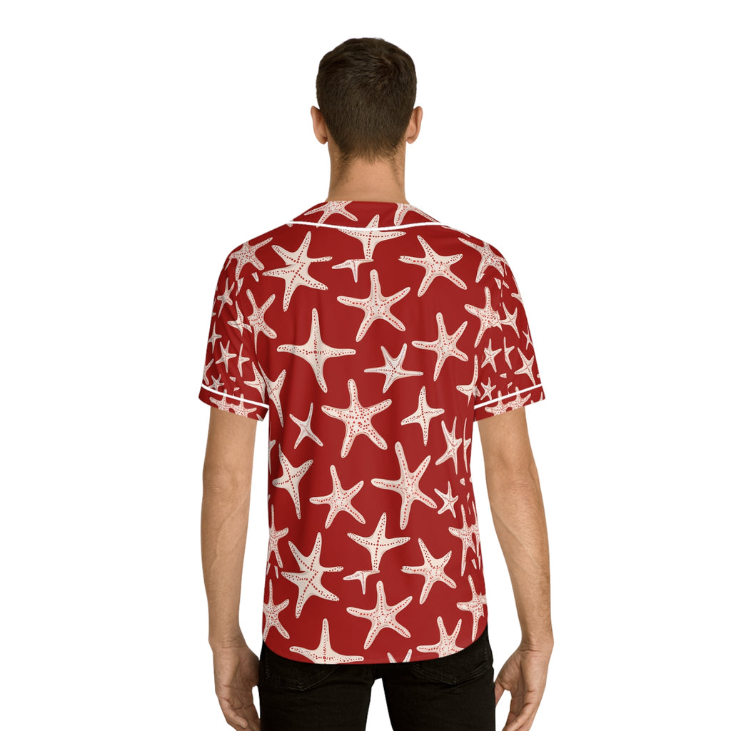 Men's Baseball Jersey  - Red Stars