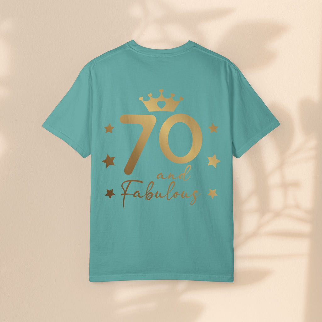 70 and Fabulous Unisex Garment-Dyed T-shirt | Birthday Celebration Tee, Gift for 70th Birthday, Vintage Style Shirt, Fun Party Wear, [...]