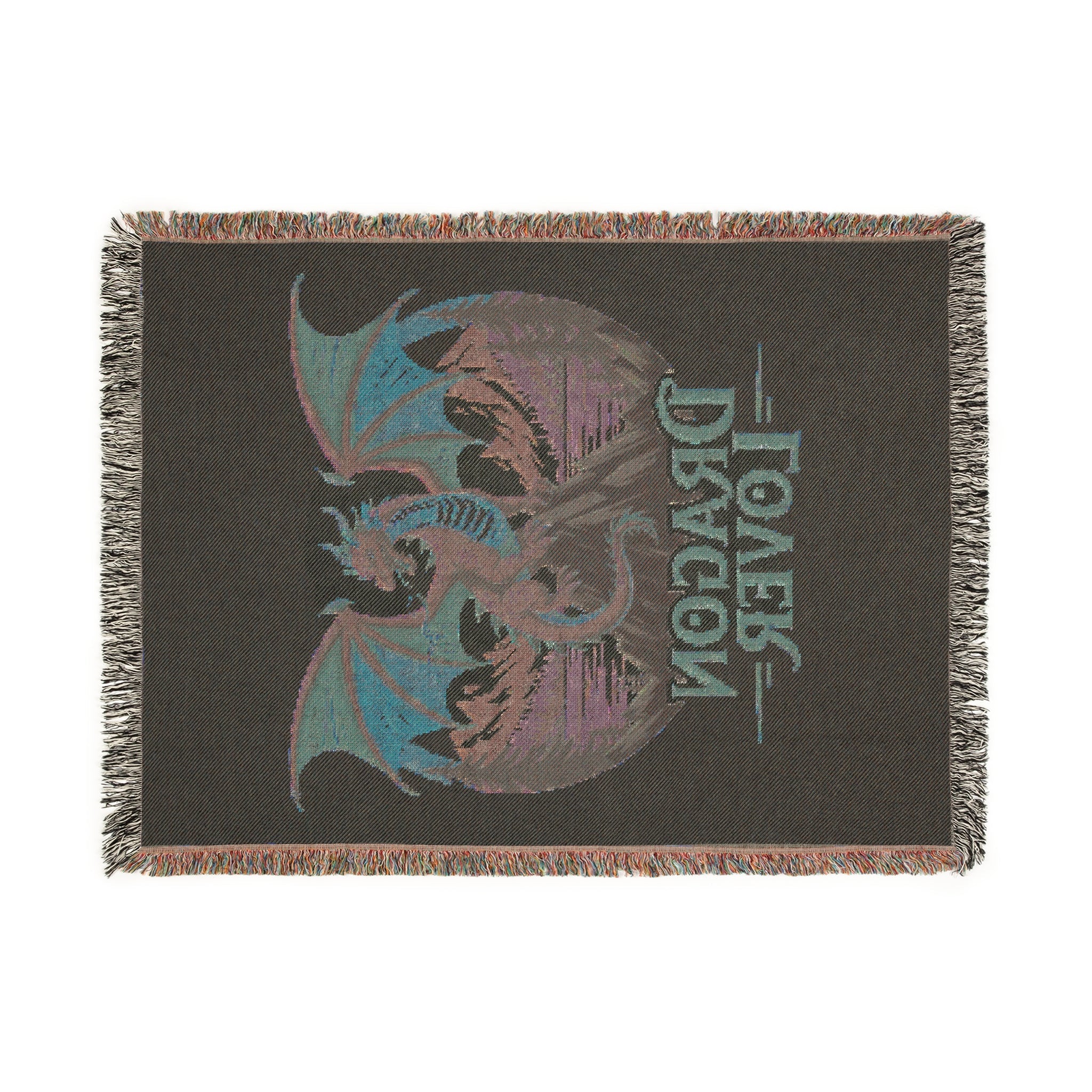 Dragon Lover Woven Blanket – Cozy Fantasy Throw