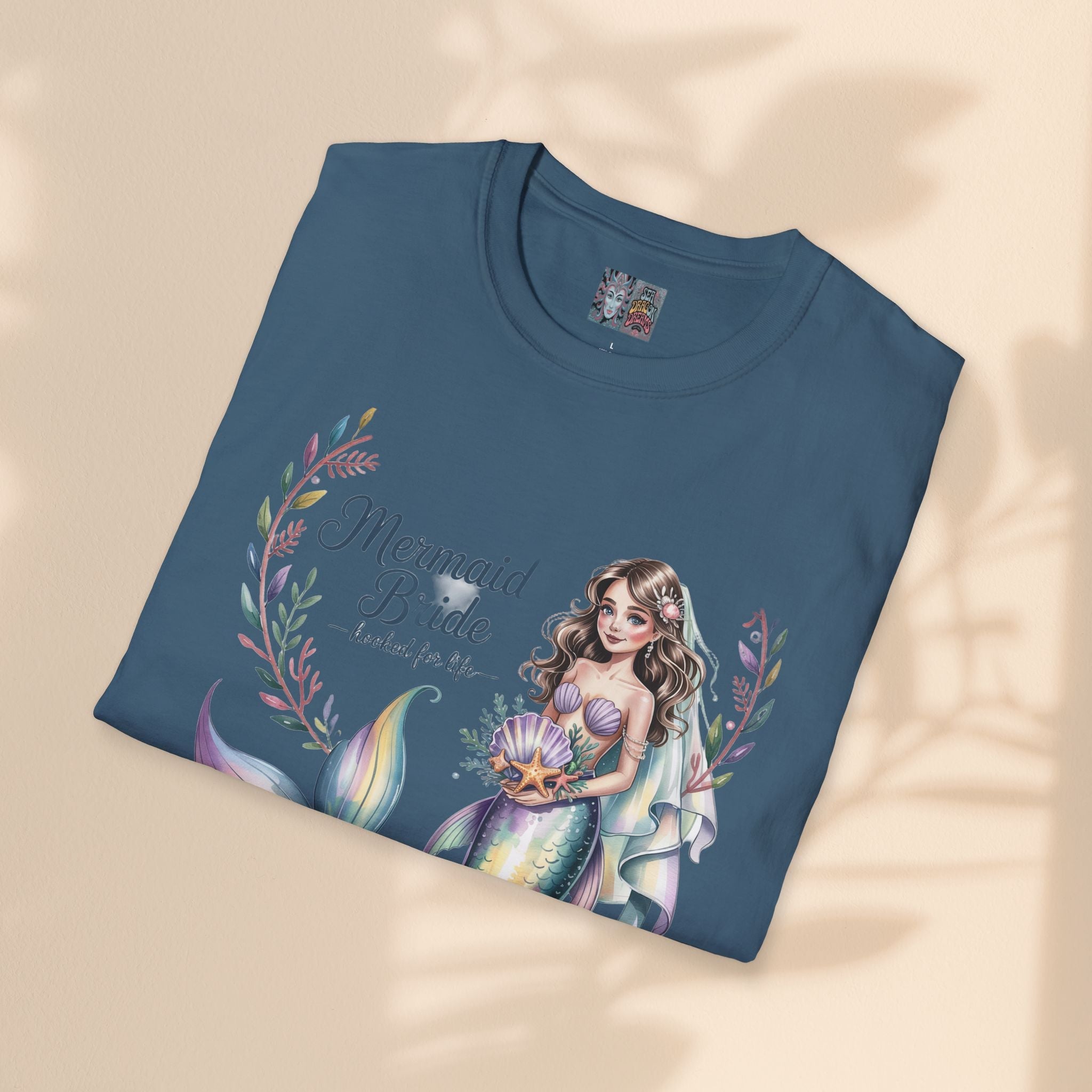 Mermaid Bride T-Shirt, Bridal Party Shirt, Destination Wedding Attire, Beach Wedding Gift, Under the Sea Themed Shirt
