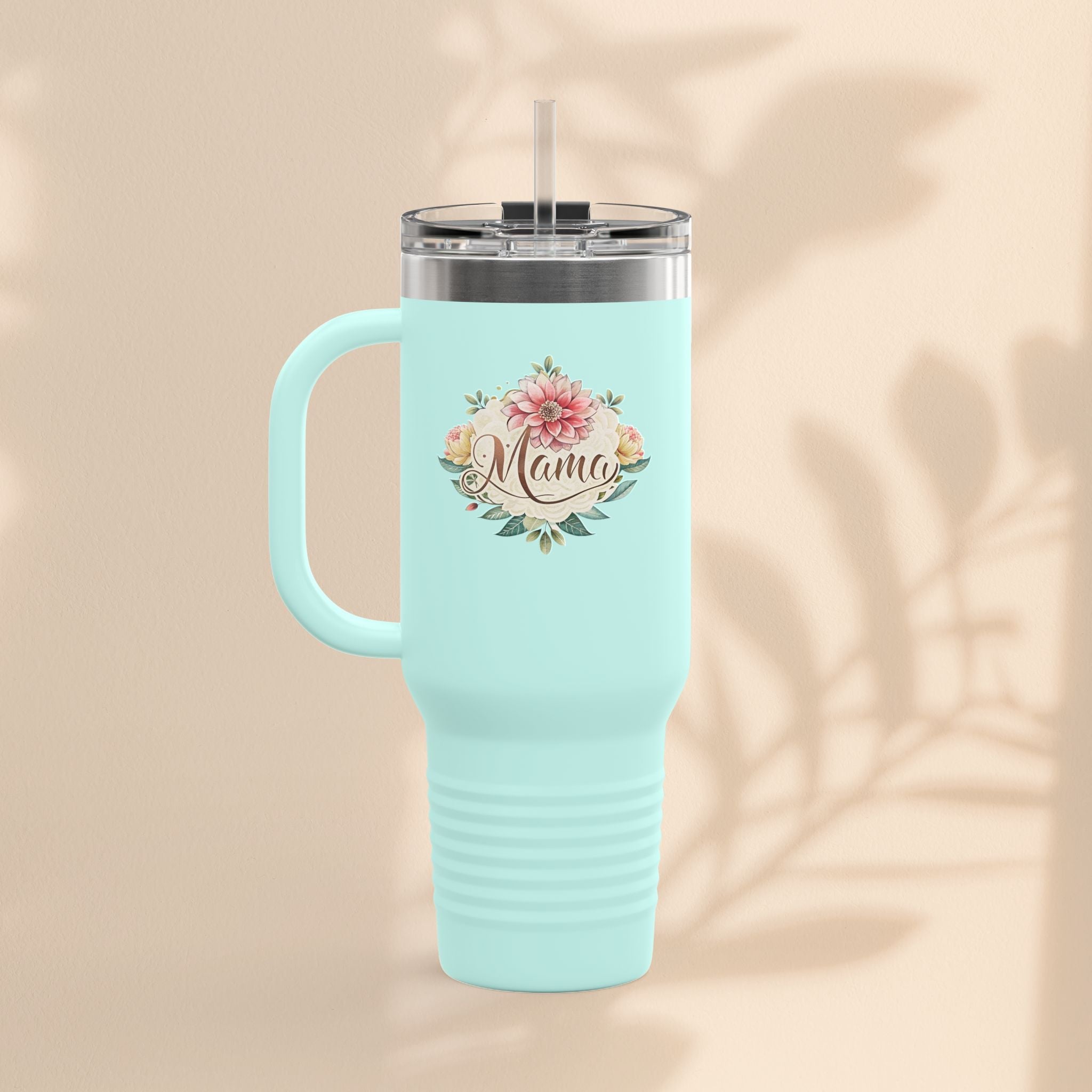 Floral Insulated Travel Mug for Moms - 40oz