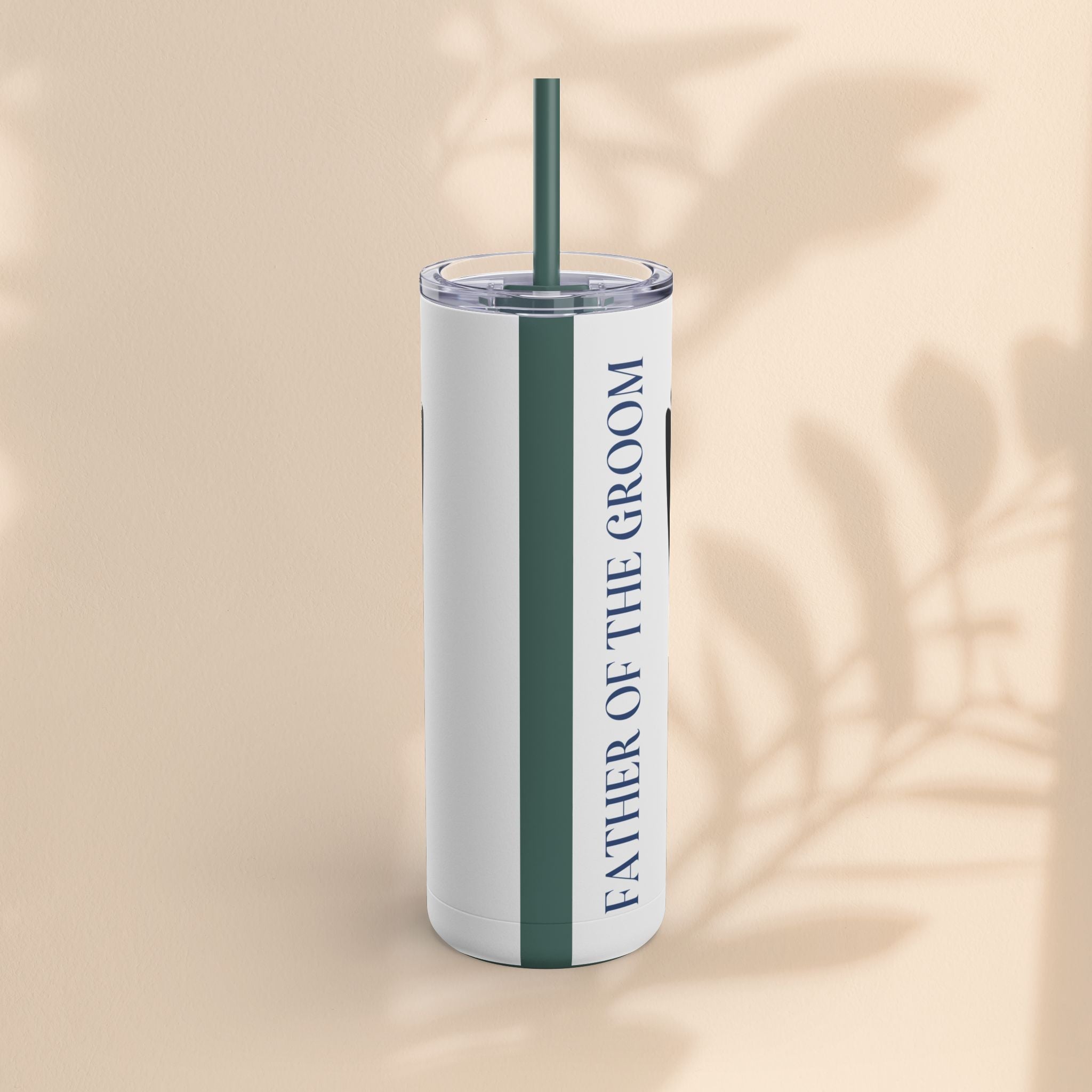 Father of the Groom Tumbler, Stylish Wedding Drinkware, Groomsmen Gift, Matte Skinny Tumbler, Personalized Wedding Keepsake