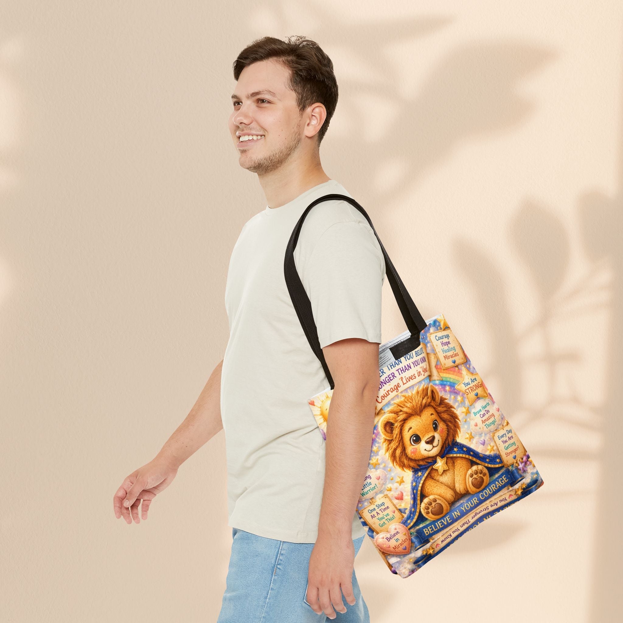 Cute Courage Lion Tote Bag | Brave Buddies™