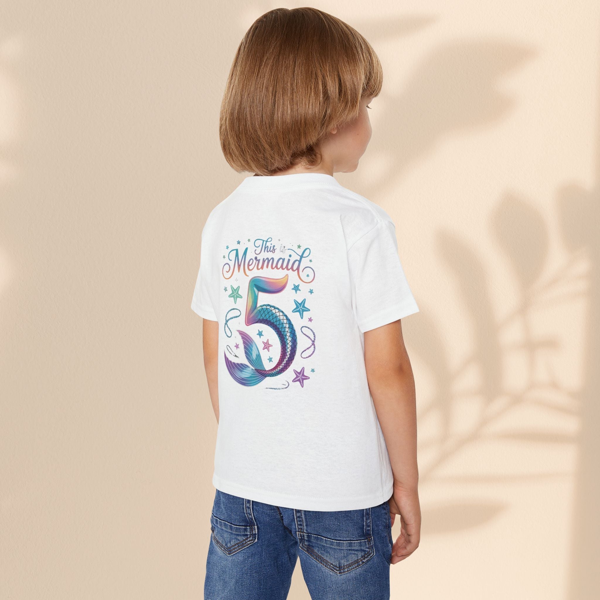 5 year old Mermaid Birthday Toddler T-shirt, Magical Mermaid Tee