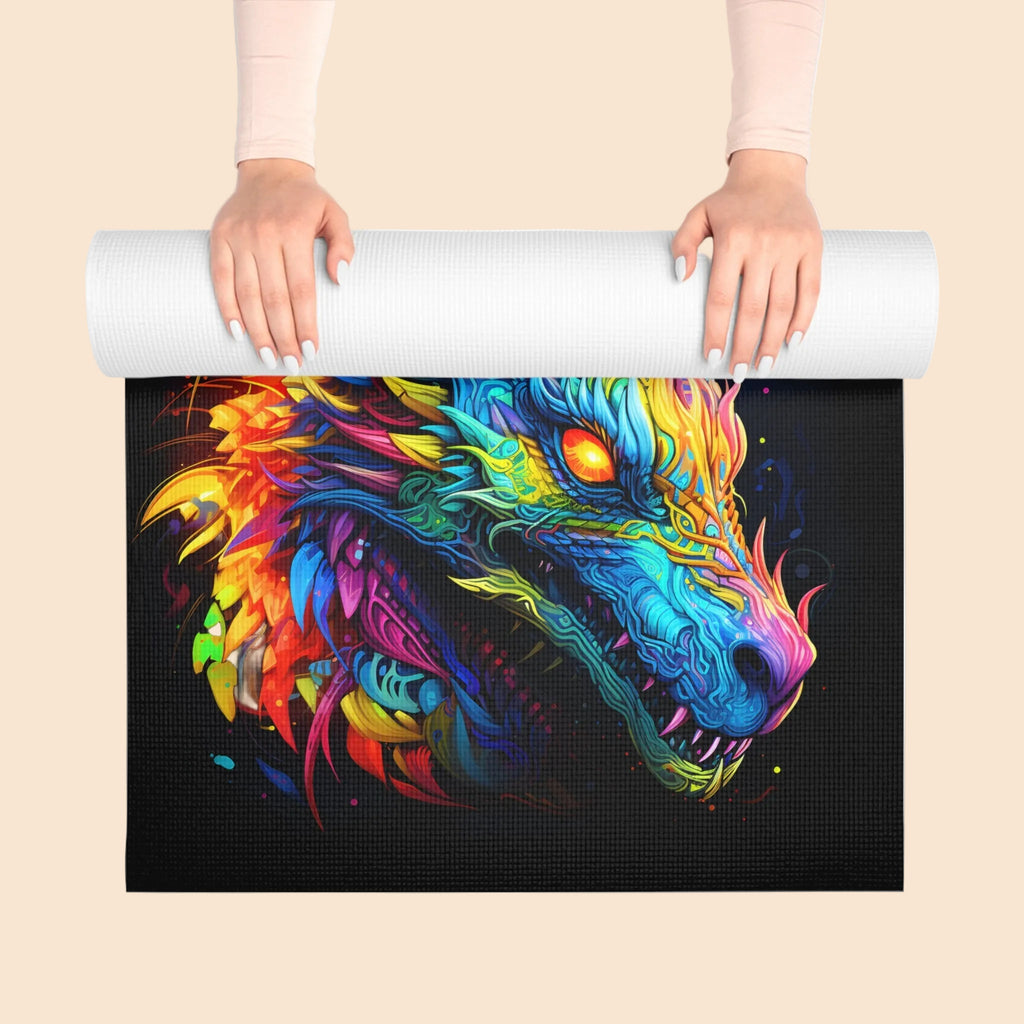 Foam Yoga Mat - Neon Dragon