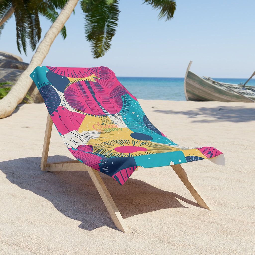 Choose Happy Bohemian Beach Towel