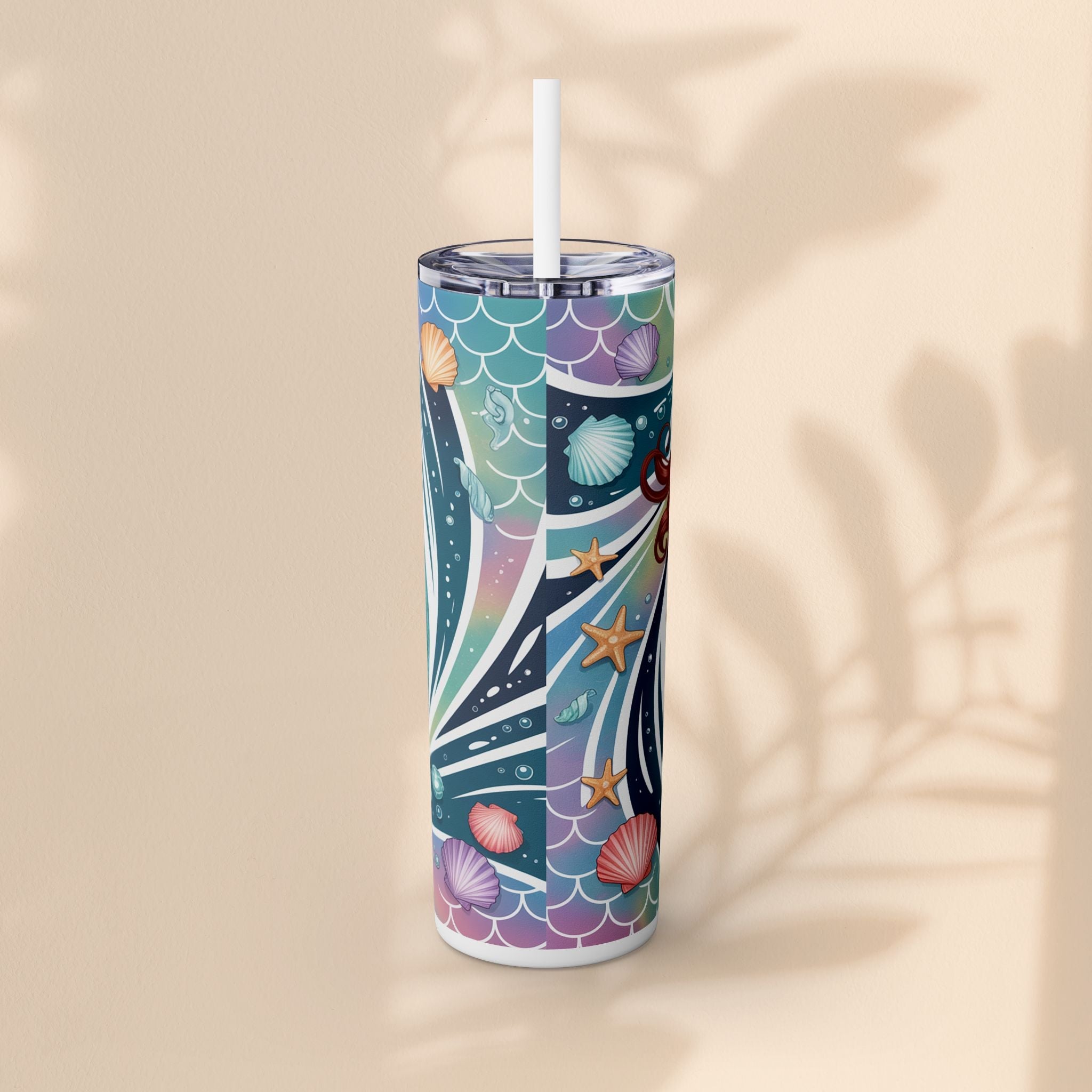 Mermaid-Themed Skinny Tumbler, Perfect Gift for Mother of the Groom, Wedding, Bridal Shower, Personalized Drinkware