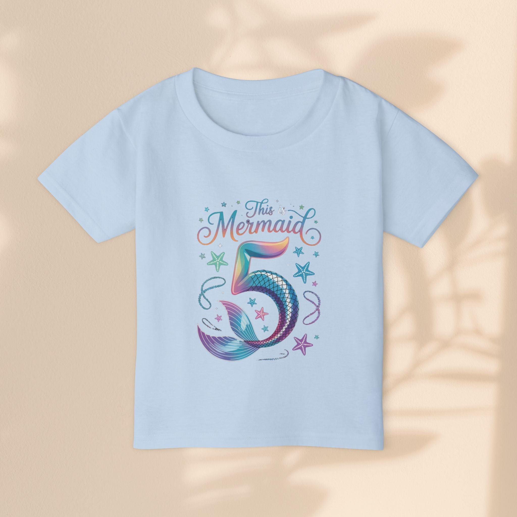 5 year old Mermaid Birthday Toddler T-shirt, Magical Mermaid Tee