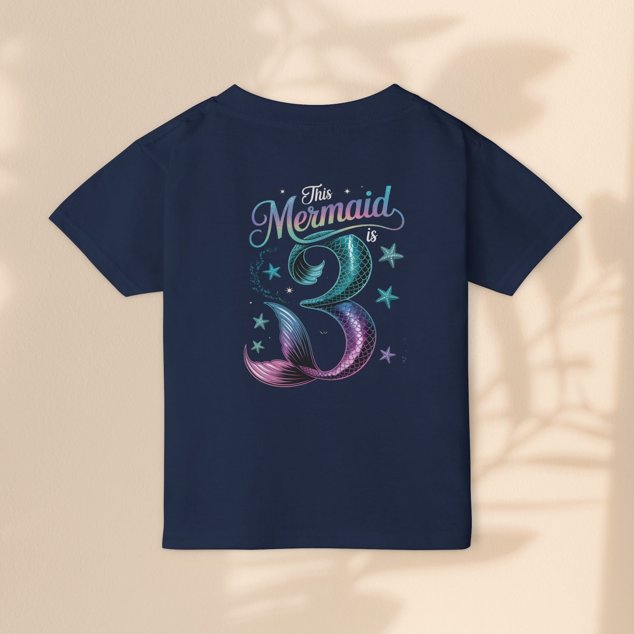 Age 3 Mermaid Toddler T-Shirt | Cute Birthday Gift for Kids