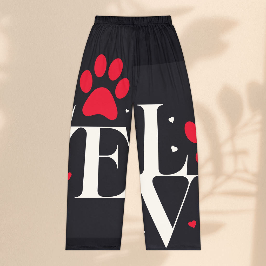 Cozy 'Love' Women's Pajama Pants, Perfect for Pet Lovers, Sleepwear, Relaxation, Gifts, Valentine's Day, Home Comfort
