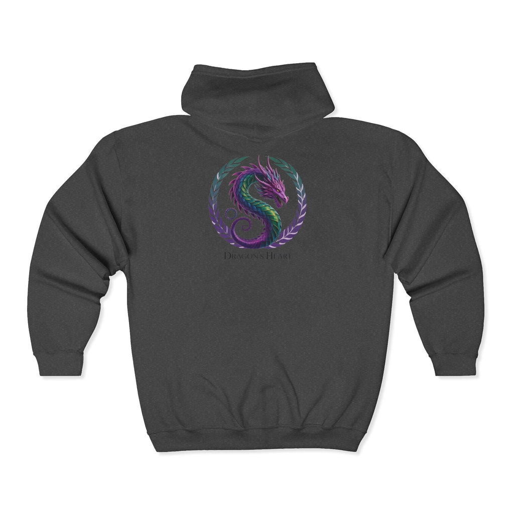Dragon's Heart - Unisex Heavy Blend™ Full Zip Hooded Sweatshirt