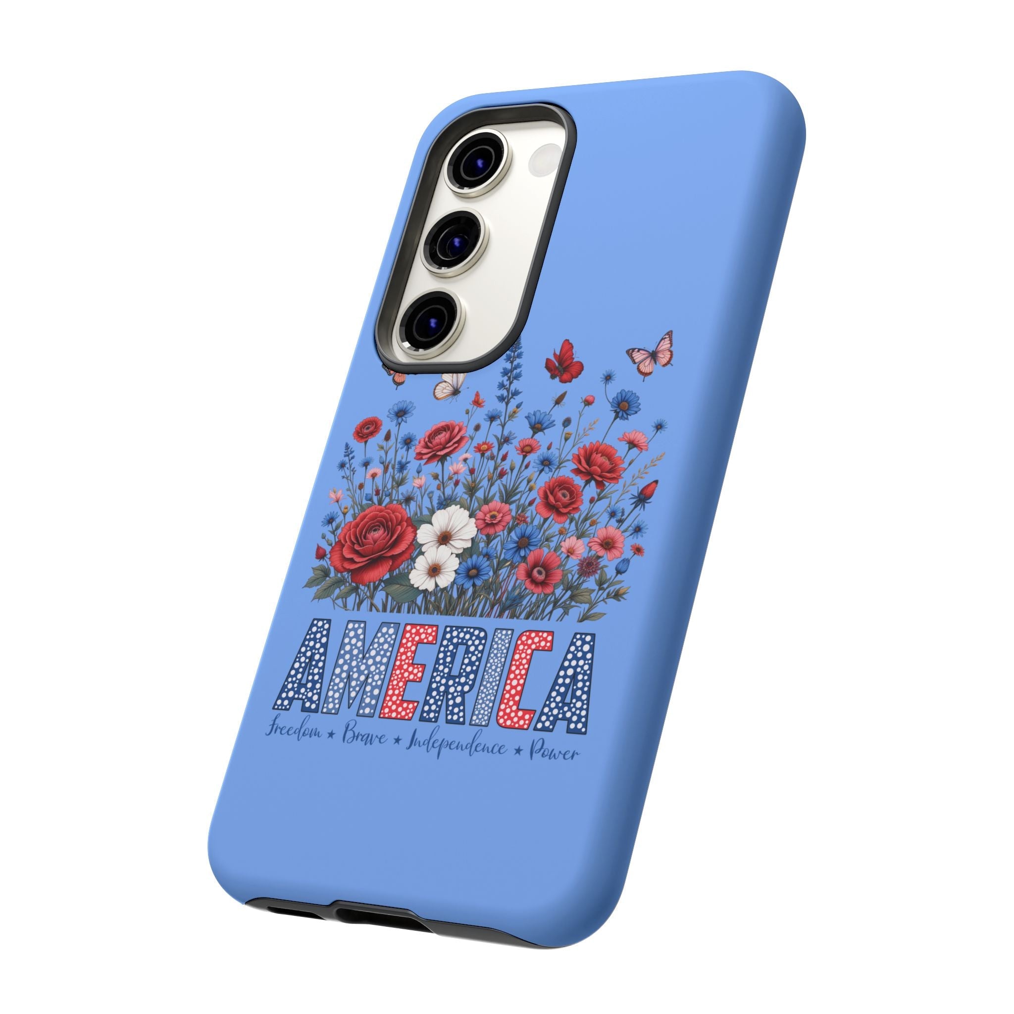 Floral America Phone Case - Tough Cases for Style & Protection