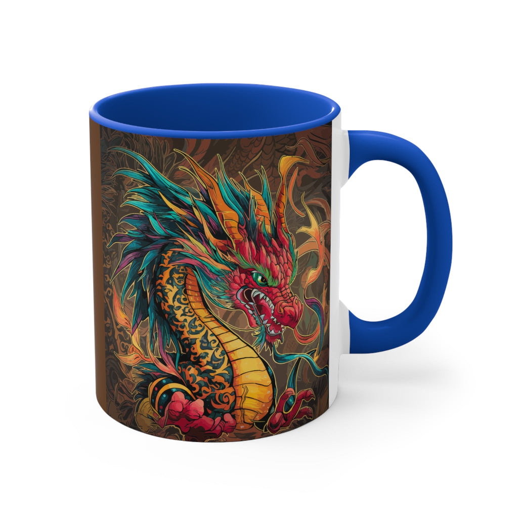 Fire Dragon 11oz Accent Mug – Fantasy Coffee Cup