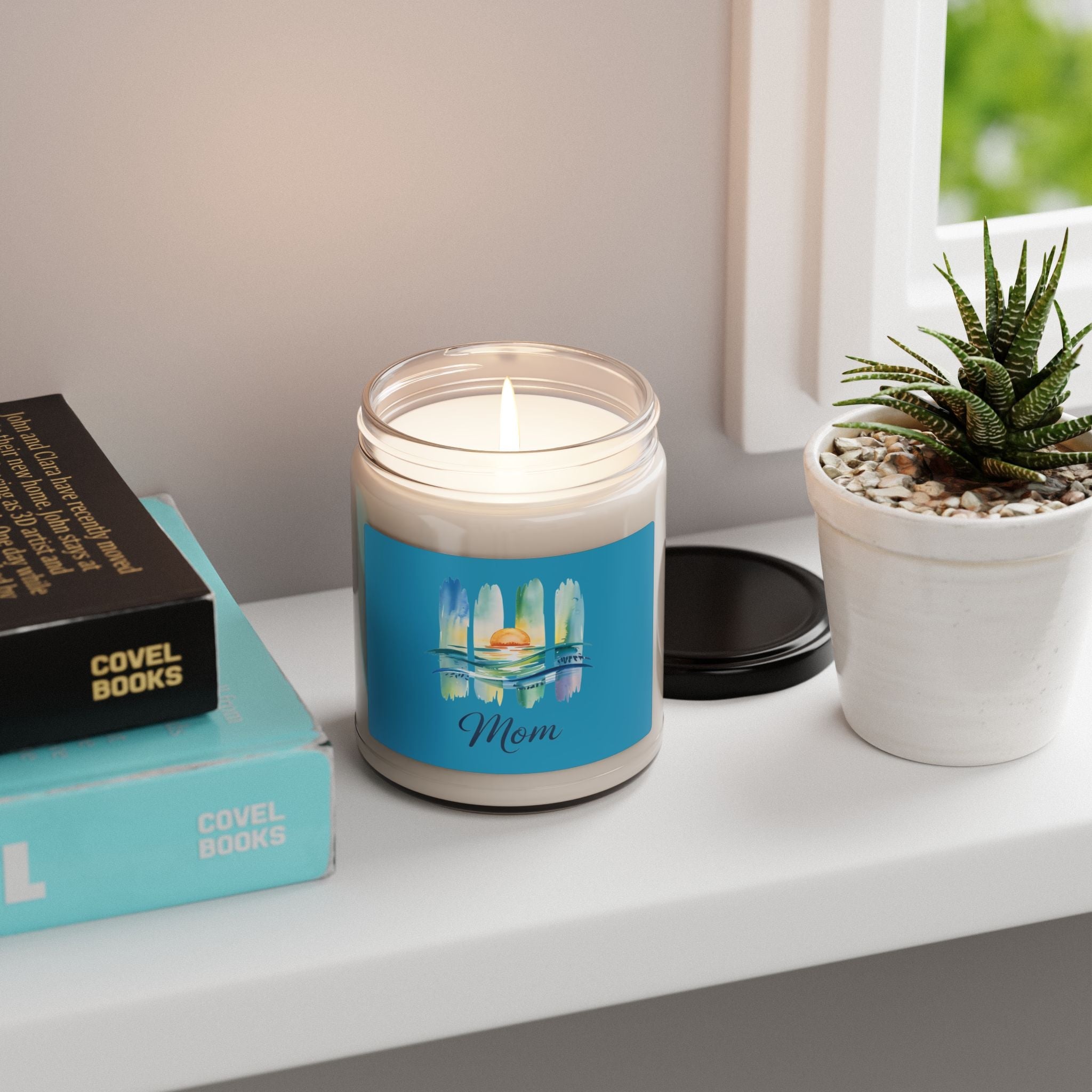 Mom Scented Soy Candle - 9oz - Ocean Sunset Design