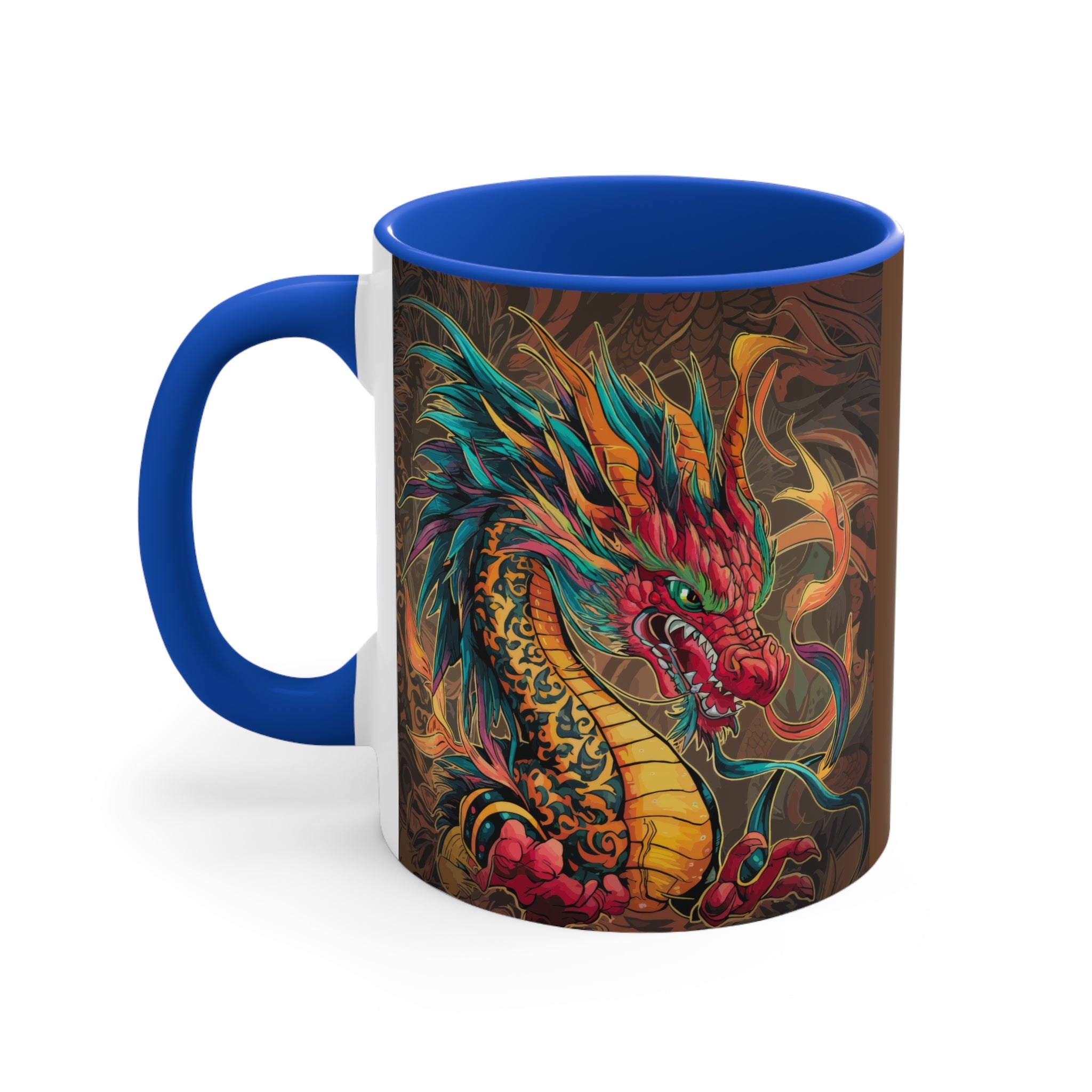 Fire Dragon 11oz Accent Mug – Fantasy Coffee Cup