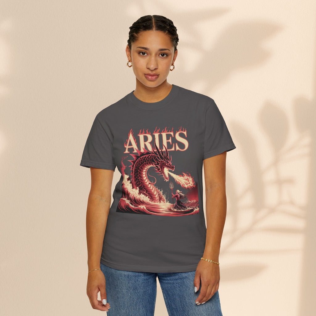 Aries Graphic T-Shirt: Unisex Astrology Tee, Zodiac Shirt for Birthdays & Everyday Wear, Perfect Gift for Aries Friends