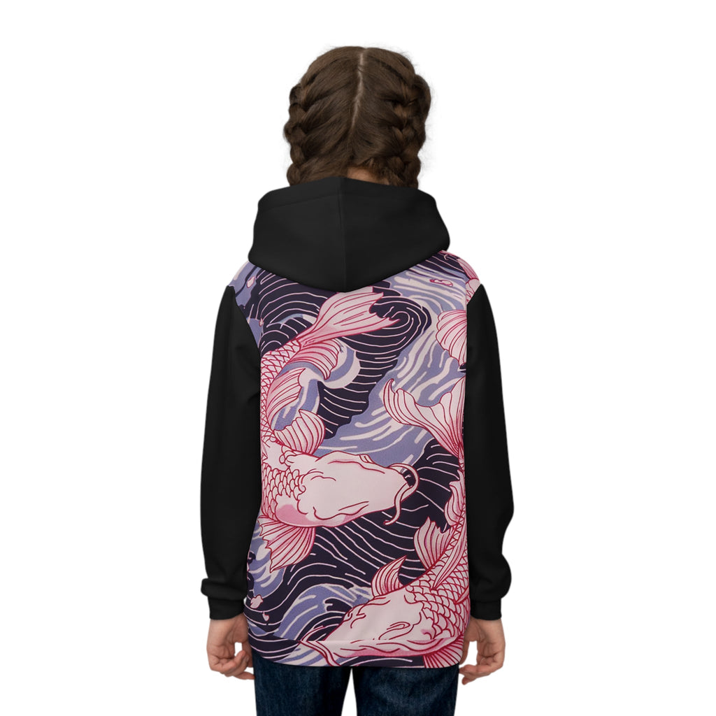 Kids Hoodie - Koi Fish Design