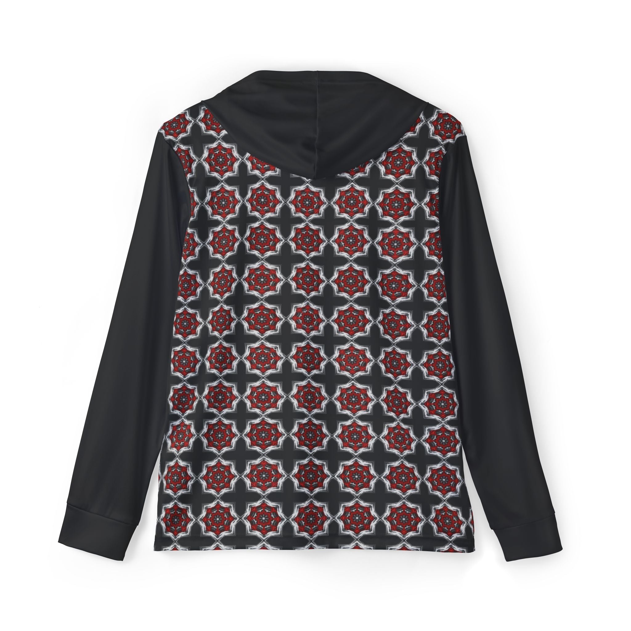 Men's Sports Warmup Hoodie  - Red and Black