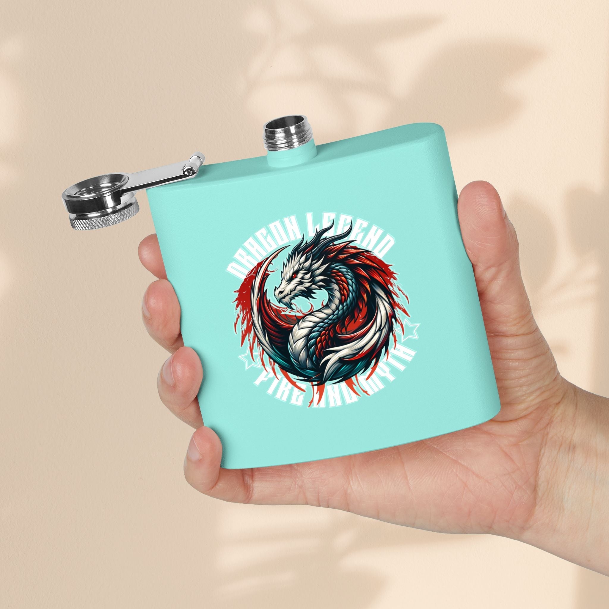 Dragon Stainless Steel Flask 6oz – Gift for Adventurers