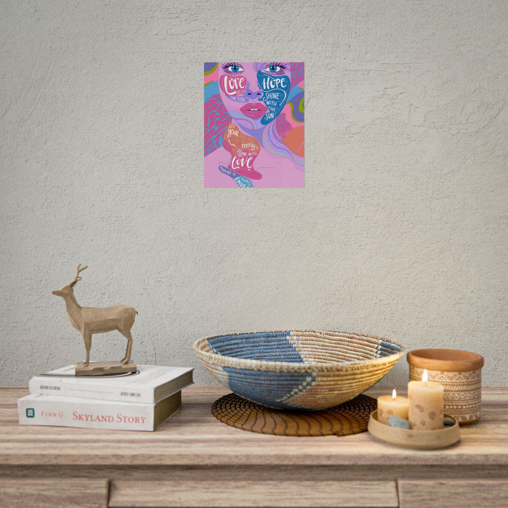 Inspirational Quote Rolled Posters - Colorful Love & Hope Design