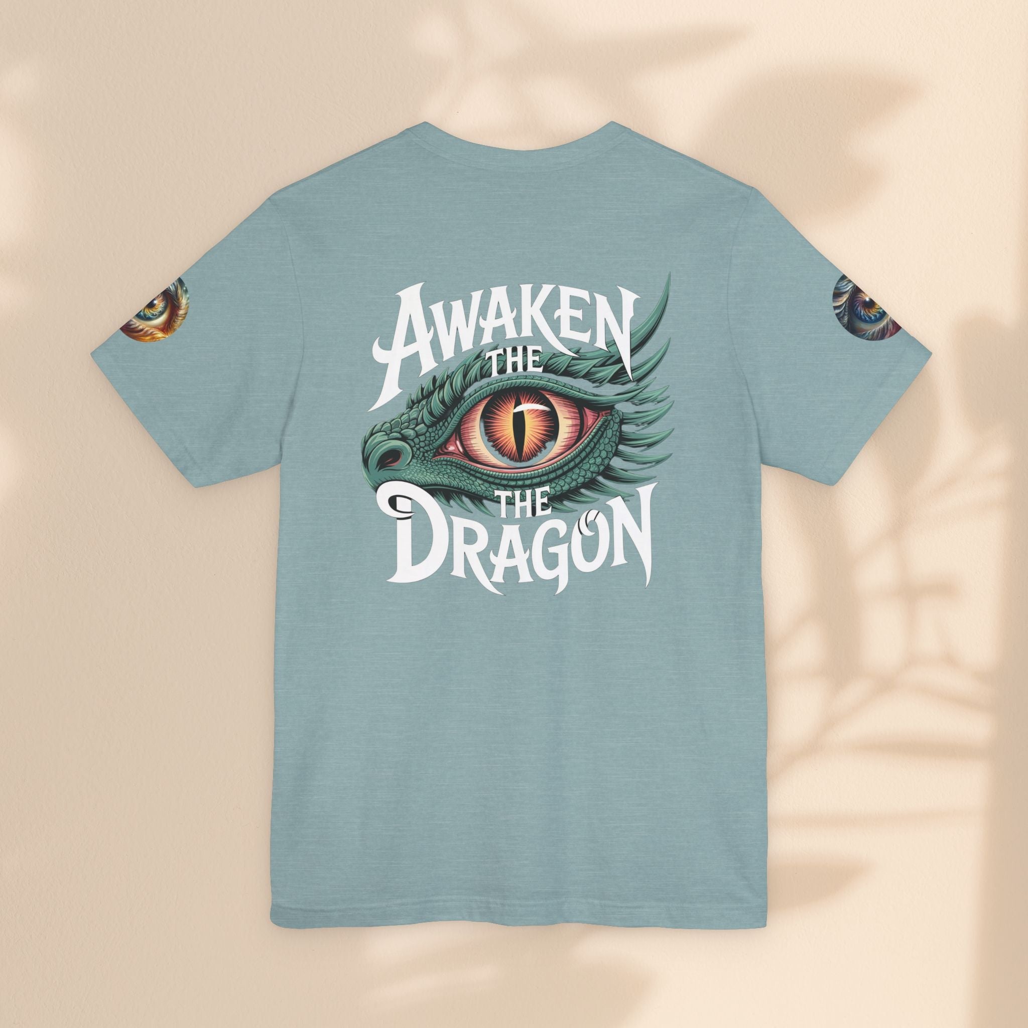 Fantasy Awaken The Dragon Graphic Tee, Unisex Short Sleeve Shirt, Gift for Dragon Lovers, Fantasy Fan Apparel