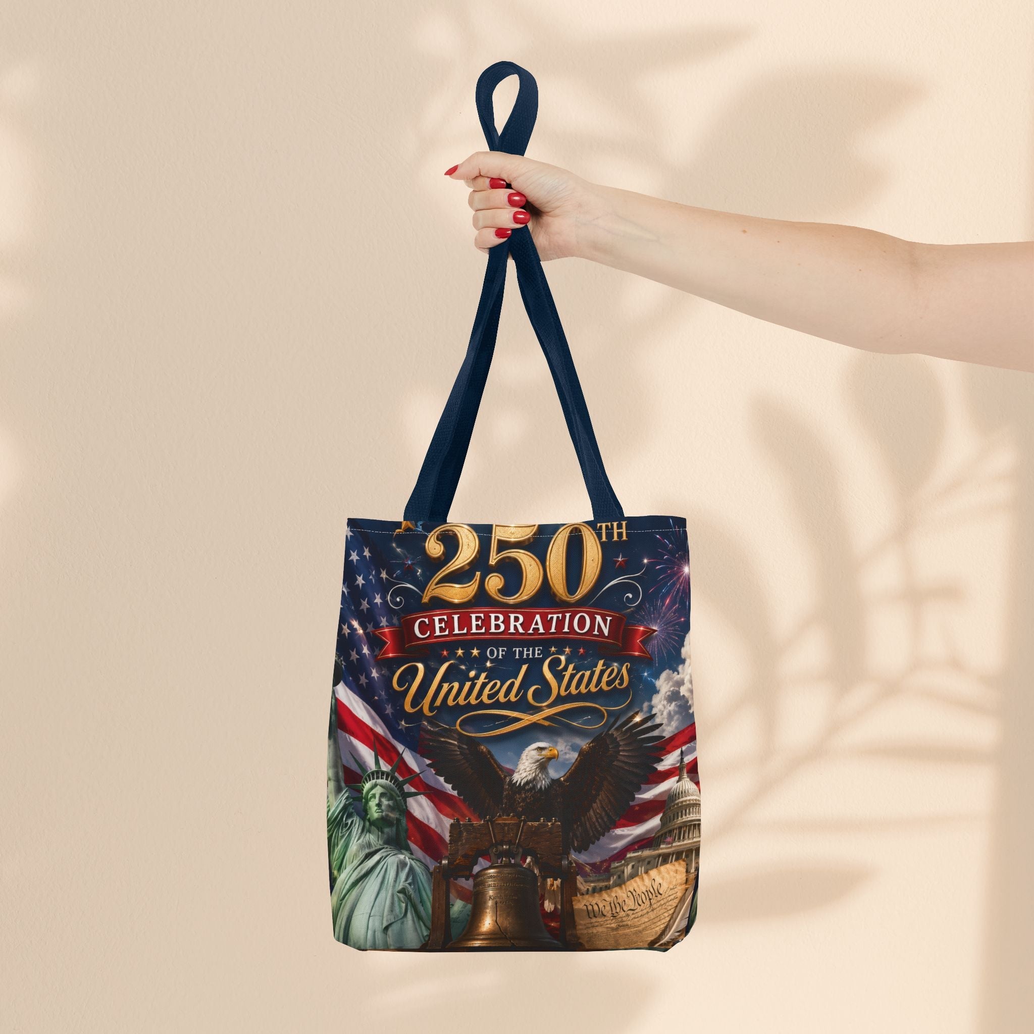 Patriotic American Flag & Eagle Tote Bag — 250th United States Celebration