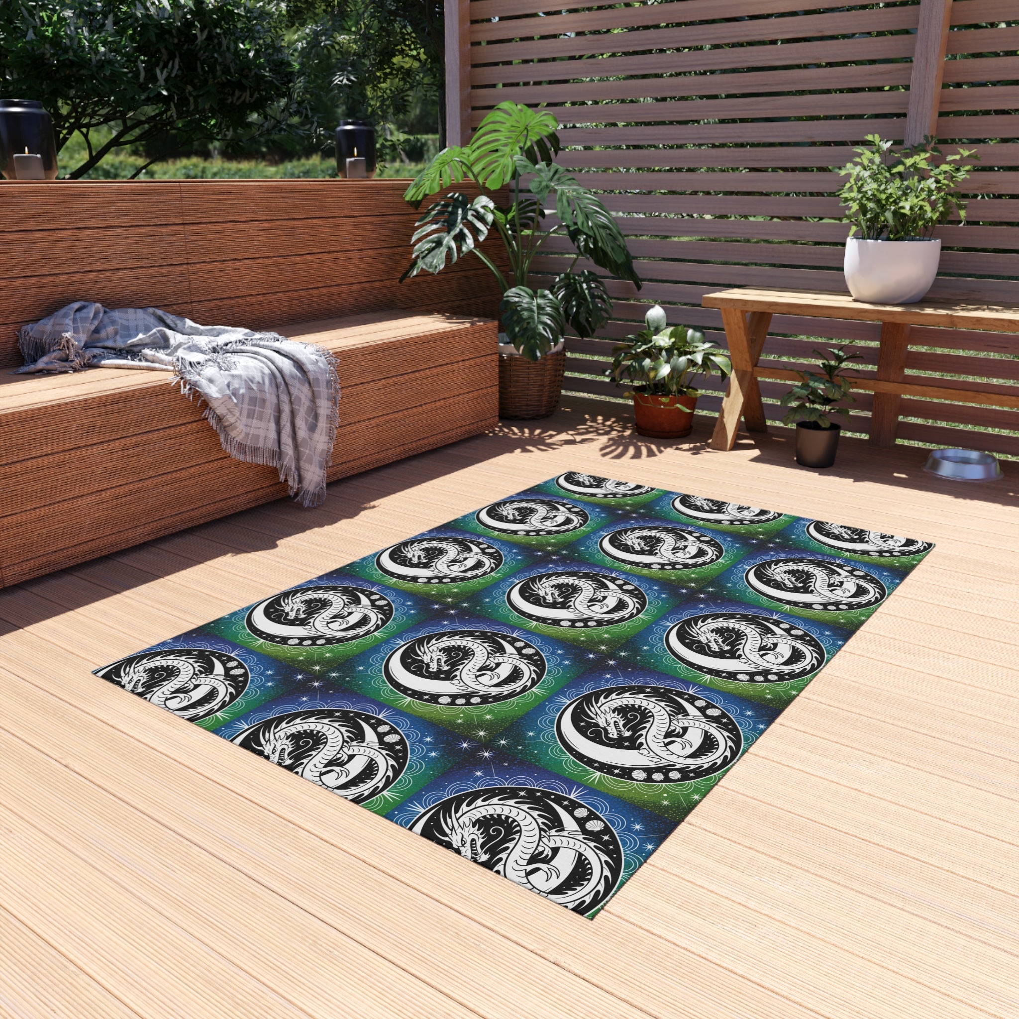 Bohemian Dragon Outdoor Rug
