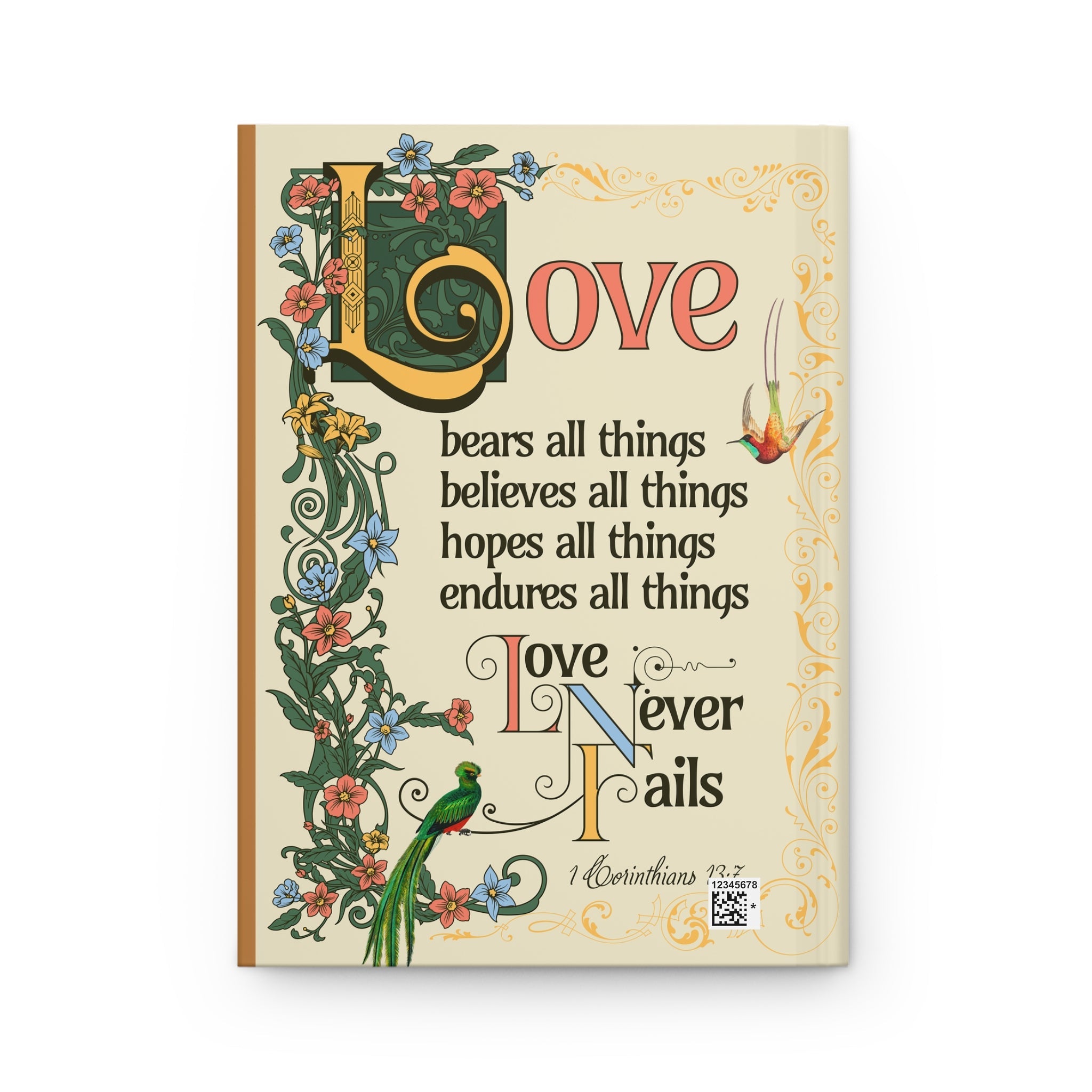 Love Never Fails Hardcover Journal Matte