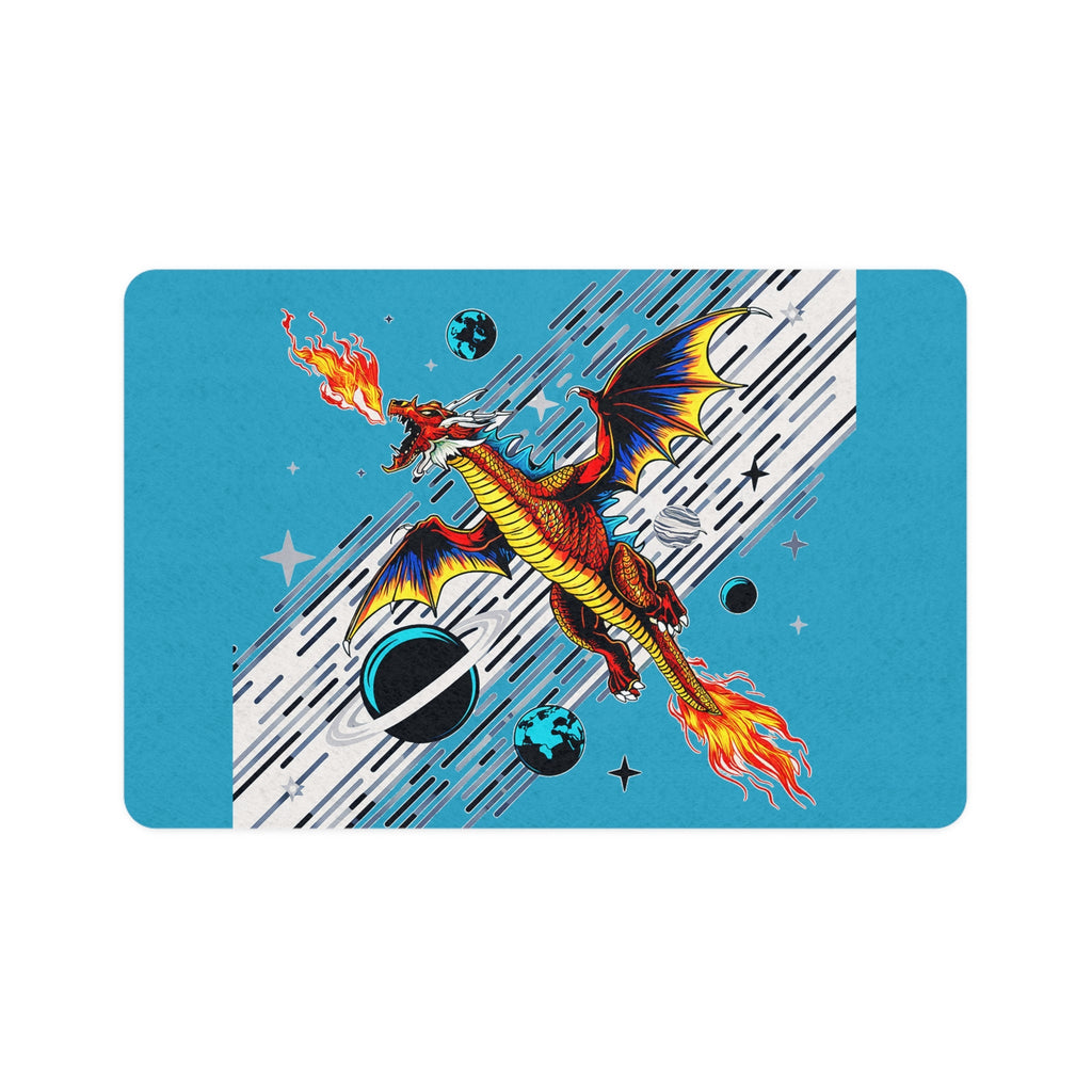 Galaxy Dragon Pet Food Mat | Non-Slip Feeding Mat