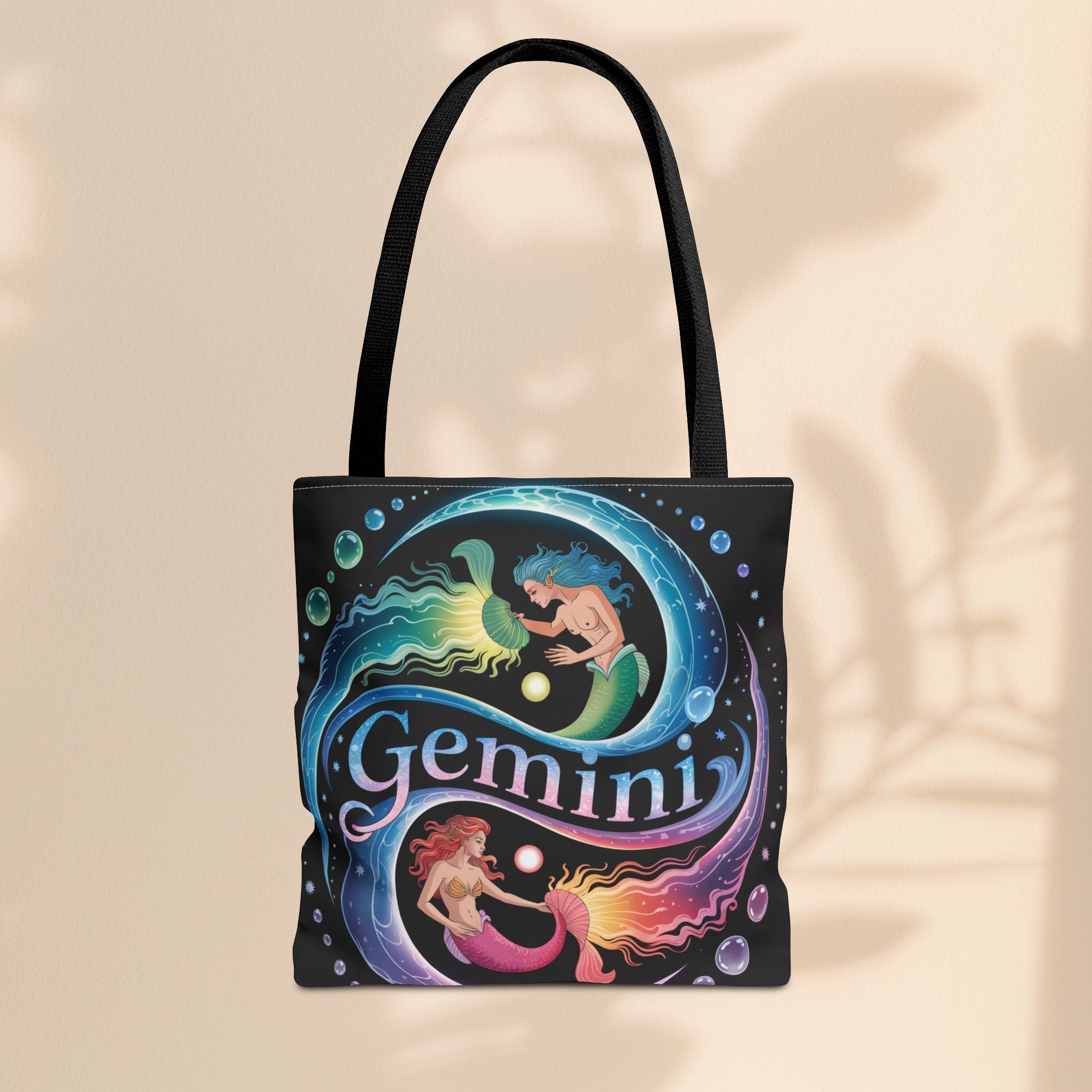 Gemini Zodiac Tote Bag - Colorful Astrology Bag, Gift for Astrology Lovers, AOP Tote for Geminis, Horoscope Design, Birthday Gift