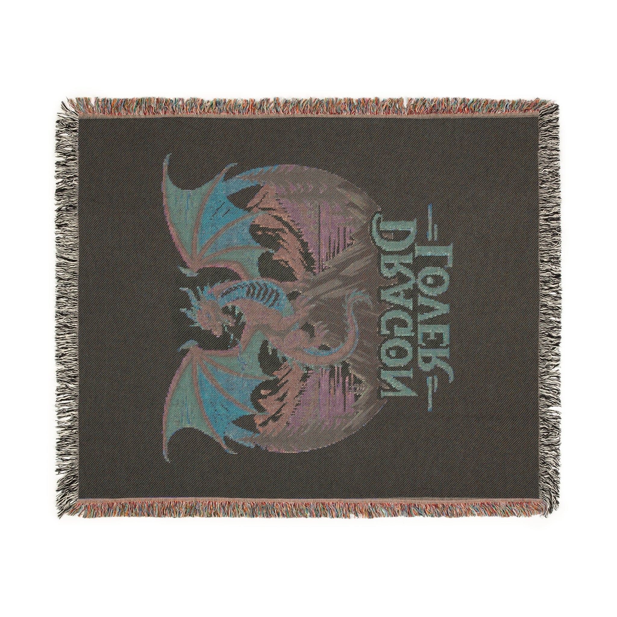 Dragon Lover Woven Blanket – Cozy Fantasy Throw
