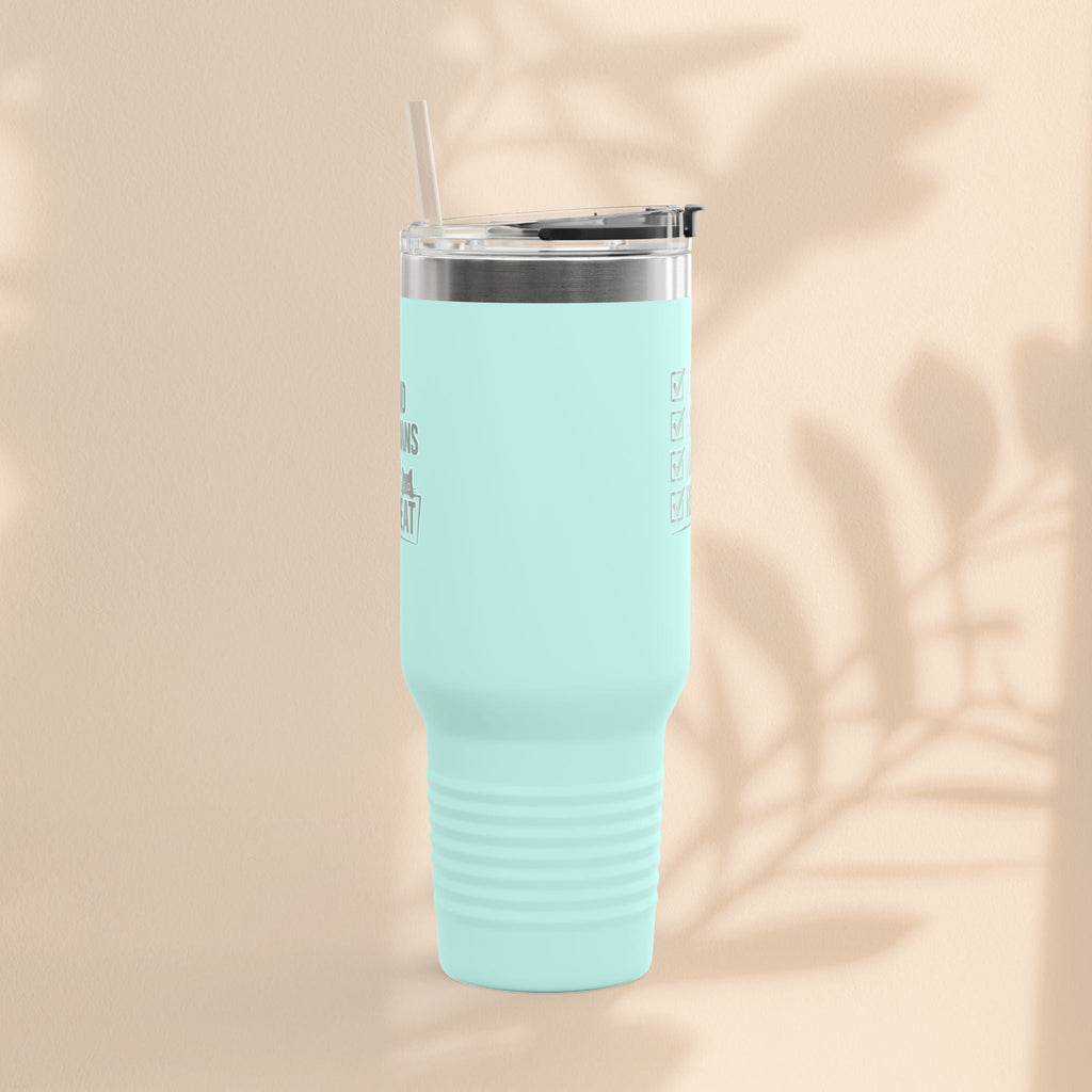 Funny Insulated Travel Mug - Avoid Humans Nap Repeat - 40oz, Coffee Cup, Gift for Introverts, Travel Mug, Holiday Present