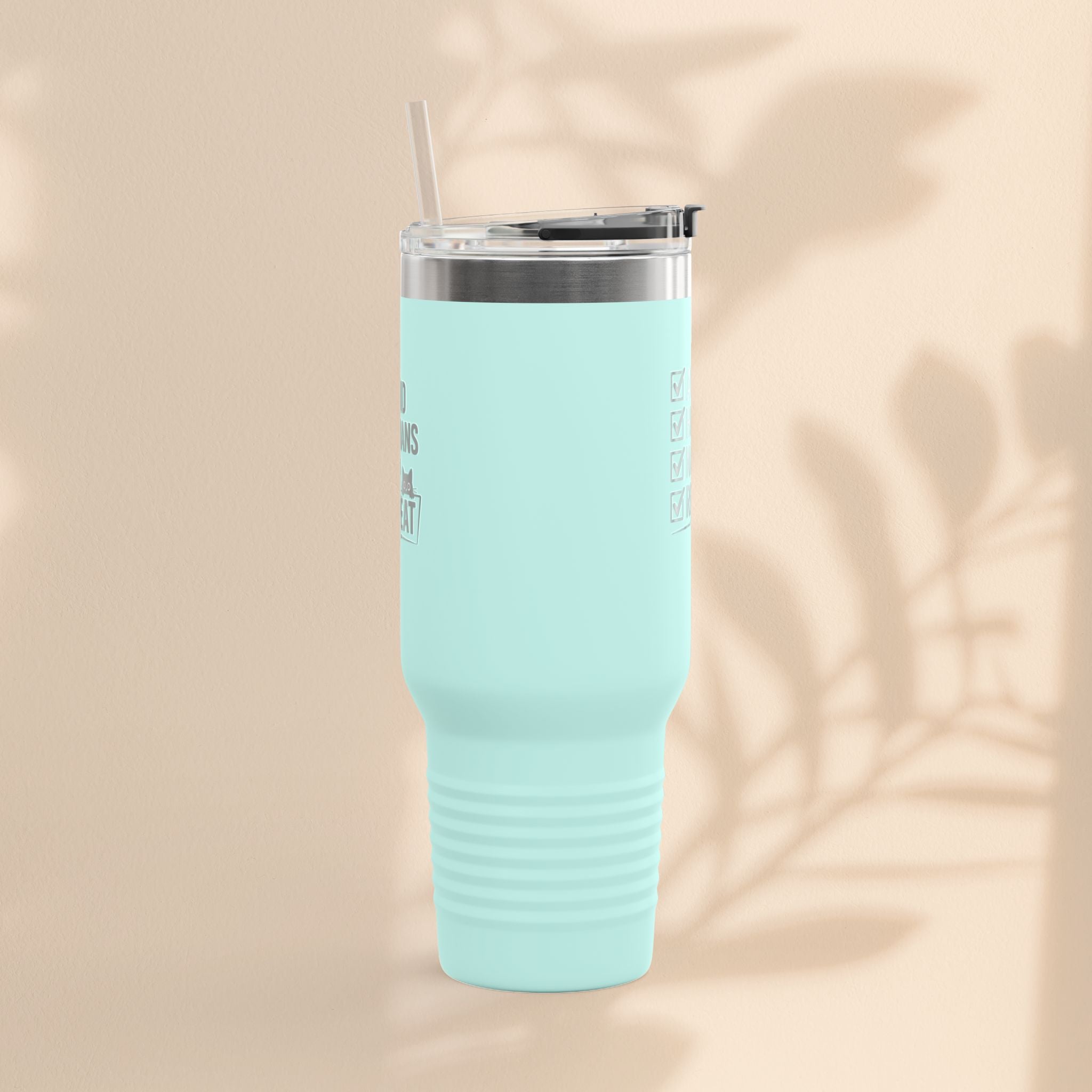 Funny Insulated Travel Mug - Avoid Humans Nap Repeat - 40oz, Coffee Cup, Gift for Introverts, Travel Mug, Holiday Present